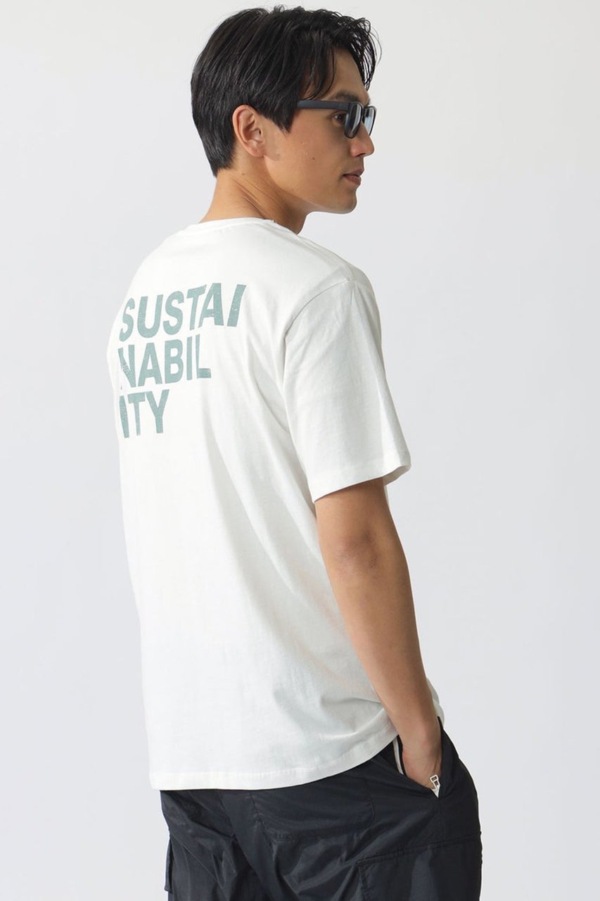 【エコアルフ/ECOALF / MEN】の【MEN】SUSTANO Tシャツ / SUSTANO T-SHIRT インテリア・キッズ・メンズ・レディースファッション・服の通販 founy(ファニー) 　ファッション　Fashion　メンズファッション　Fashion for Men　トップス・カットソー　Cut & Sew Tops　メンズシャツ　Shirts　なめらか　Smooth, Silky Texture　オーガニック　Organic Cotton　ショート　Short, Short Length　シンプル　Simple, Minimal　スリーブ　Sleeve, Long Sleeve / Short Sleeve　プリント　Print, Printed Pattern　ホワイト|ID: prp329100004509957 ipo3291000000035342233