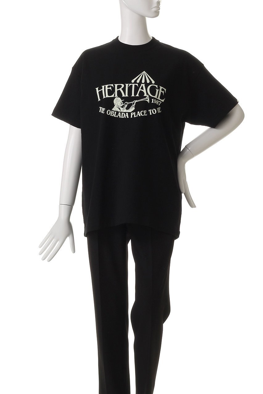 【オブラダ/Oblada】のHERITAGE Tシャツ 人気、トレンドファッション・服の通販 founy(ファニー) 　ファッション　Fashion　レディースファッション　Fashion for Women　トップス・カットソー　Cut & Sew Tops　シャツ・ブラウス・オフィスカジュアル　Elegant Blouses & Button-Ups　ロングTシャツ・Tシャツ　Longline T-Shirts & Tees　カットソー・ベーシックTシャツ　Cut-and-Sewn Tops / Stretch Tees & Basics　ショート　Short, Short Length　スリーブ　Sleeve, Long Sleeve / Short Sleeve　ハーフ　Half, Half-Length　プリント　Print, Printed Pattern　ベーシック　Basic, Essential　other-2|ID: prp329100004509959 ipo3291000000033821633