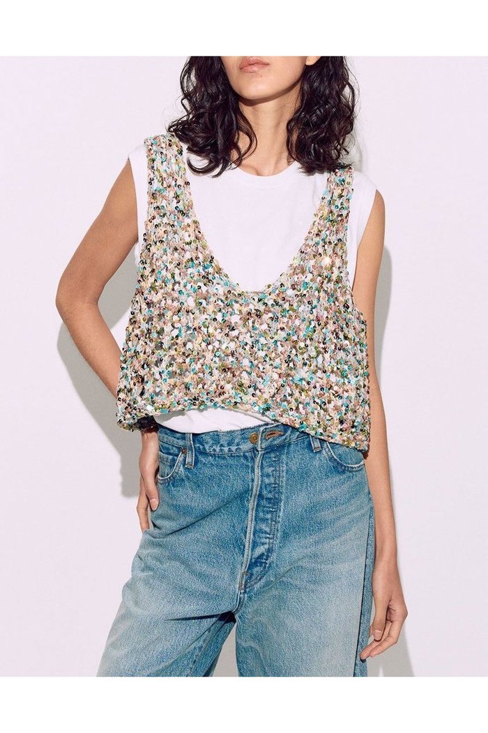 【ブリル/BRILL】のSPANGLEノースリーブプルオーバー インテリア・キッズ・メンズ・レディースファッション・服の通販 founy(ファニー) https://founy.com/ ファッション Fashion レディースファッション WOMEN トップス・カットソー Tops/Tshirt ニット Knit Tops キャミソール / ノースリーブ No Sleeves プルオーバー Pullover アクセサリー Accessories スパンコール Sequins ノースリーブ No Sleeve 手編み Hand Knitting NEW・新作・新着・新入荷 New Arrivals |ID: prp329100004509970 ipo3291000000031849757