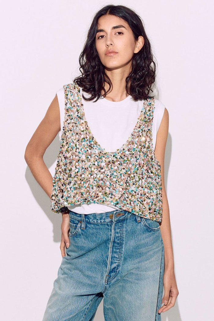【ブリル/BRILL】のSPANGLEノースリーブプルオーバー インテリア・キッズ・メンズ・レディースファッション・服の通販 founy(ファニー) https://founy.com/ ファッション Fashion レディースファッション Fashion for Women トップス・カットソー Cut & Sew Tops ニット Knit Tops & Sweaters キャミソール&ノースリーブ Camisoles & Sleeveless Tops カジュアルプルオーバー・ニットトップス Pullovers & Knit Tops / Casual Pullovers アクセサリー Fashion Accessories スパンコール Sequins, Sequin Embellishment ノースリーブ Sleeveless, No-Sleeve 手編み Hand-Knitted, Handmade Knit |ID: prp329100004509970 ipo3291000000032811144