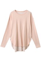 【スリー ドッツ/three dots】のヴィンテージサーマル ルーズTシャツ ピンク|ID:prp329100004509971