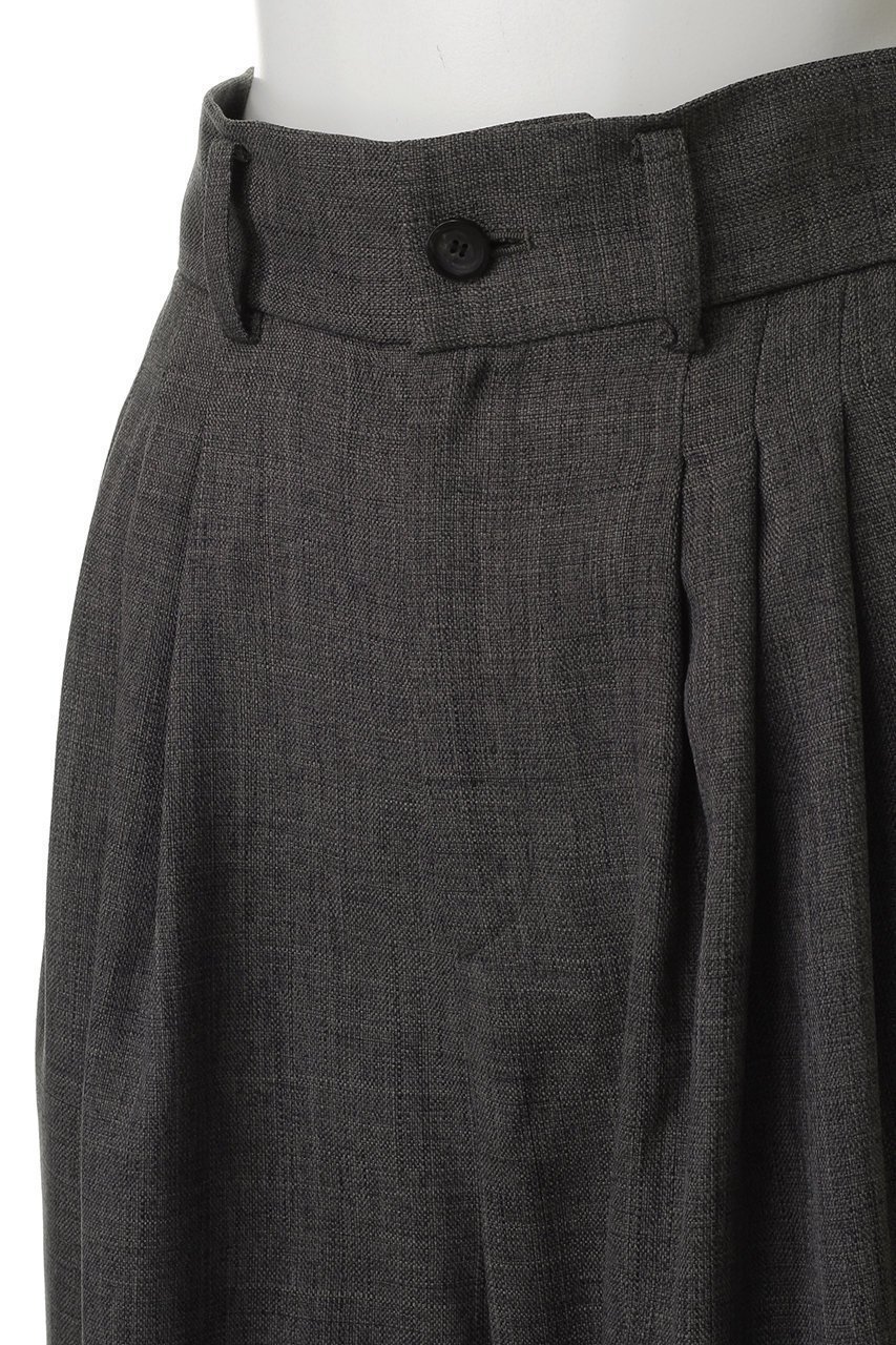 【ミディウミソリッド/MIDIUMISOLID】のtucked slacks.S スラックス 人気、トレンドファッション・服の通販 founy(ファニー) 　ファッション　Fashion　レディースファッション　Fashion for Women　パンツ　Pants & Trousers　スラックス　Slacks, Dress Pants　ツイード　Twill, Twill Weave　フロント　Front, Front Design　メランジ　Melange, Mixed Yarn　ワイド　Wide, Wide Fit　エレガント 上品　Elegant　other-5|ID: prp329100004509972 ipo3291000000032965946