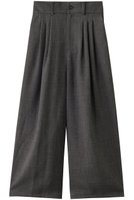 【ミディウミソリッド/MIDIUMISOLID】のtucked slacks.S スラックス 人気、トレンドファッション・服の通販 founy(ファニー) ファッション Fashion レディースファッション Fashion for Women パンツ Pants & Trousers スラックス Slacks, Dress Pants ツイード Twill, Twill Weave フロント Front, Front Design メランジ Melange, Mixed Yarn ワイド Wide, Wide Fit エレガント 上品 Elegant |ID:prp329100004509972