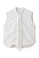 【ミディウミソリッド/MIDIUMISOLID】のn/slv tie-collar blouse.S ブラウス 人気、トレンドファッション・服の通販 founy(ファニー) ファッション Fashion レディースファッション WOMEN トップス・カットソー Tops/Tshirt キャミソール / ノースリーブ No Sleeves シャツ/ブラウス Shirts/Blouses クロップド Cropped コンパクト Compact ジャケット Jacket ノースリーブ No Sleeve エレガント 上品 Elegant NEW・新作・新着・新入荷 New Arrivals |ID:prp329100004509974