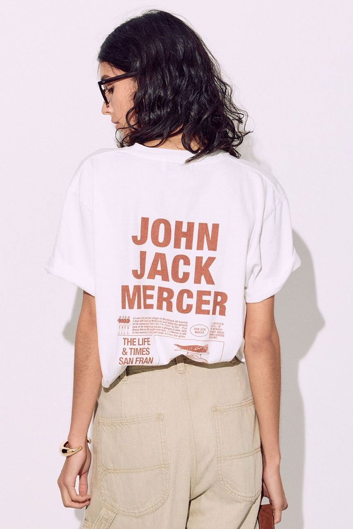 【ブリル/BRILL】の【JJ Mercer】バックプリントTシャツ インテリア・キッズ・メンズ・レディースファッション・服の通販 founy(ファニー) https://founy.com/ ファッション Fashion レディースファッション Fashion for Women トップス・カットソー Cut & Sew Tops シャツ・ブラウス・オフィスカジュアル Elegant Blouses & Button-Ups ロングTシャツ・Tシャツ Longline T-Shirts & Tees カットソー・ベーシックTシャツ Cut-and-Sewn Tops / Stretch Tees & Basics グラフィック Graphic, Graphic Design ショート Short, Short Length スリーブ Sleeve, Long Sleeve / Short Sleeve フィット Fit, Slim Fit プリント Print, Printed Pattern ペーパー Paper, Kraft Paper 再入荷 Restock / Back in Stock |ID: prp329100004509975 ipo3291000000032808055