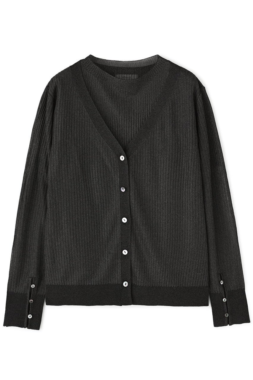 【エストラータ/STRATA】のメタルヤーンニットセット インテリア・キッズ・メンズ・レディースファッション・服の通販 founy(ファニー) 　ファッション　Fashion　レディースファッション　WOMEN　トップス・カットソー　Tops/Tshirt　ニット　Knit Tops　カーディガン　Cardigans　インナー　Inner　カーディガン　Cardigan　キャミワンピース　Cami Dress　シンプル　Simple　スリーブ　Sleeve　セットアップ　Set Up　ハーフ　Half　フェミニン　Feminine　ボトルネック　Bottleneck　マニッシュ　Mannish　ワイド　Wide　夏　Summer　NEW・新作・新着・新入荷　New Arrivals　ブラック|ID: prp329100004510902 ipo3291000000031861111