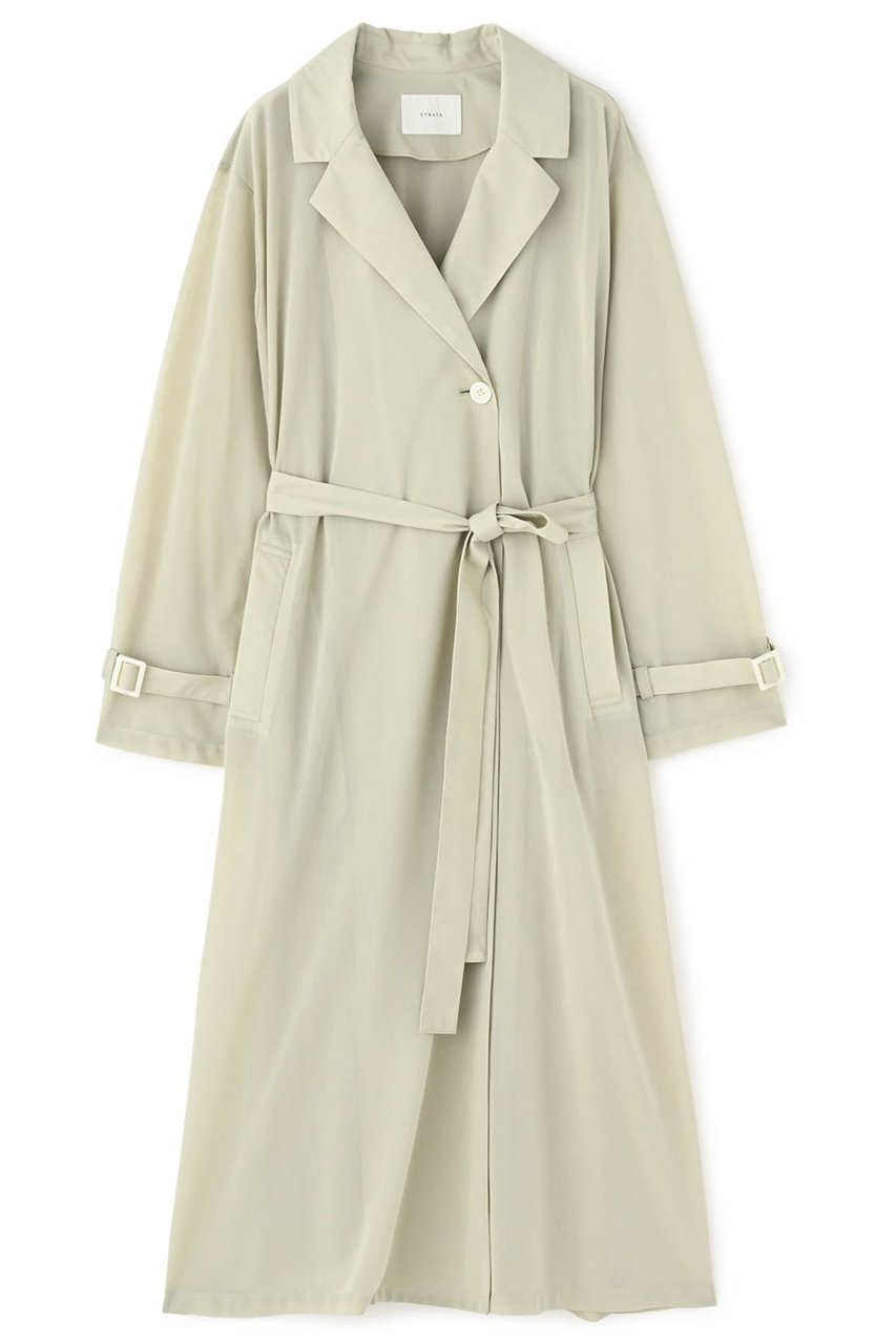 【エストラータ/STRATA】のシアートリコットロングコート インテリア・キッズ・メンズ・レディースファッション・服の通販 founy(ファニー) 　ファッション　Fashion　レディースファッション　Fashion for Women　アウター　Coat / Outerwear Collection　コート・ロングコート・ピーコート　Long Coats, Peacoats & More　おすすめ　Recommended / Our Picks　シアー　Sheer, See-Through　シンプル　Simple, Minimal　バランス　Balance, Style Balance　リラックス　Relax, Relaxed Fit　ロング　Long, Long-Length　エレガント 上品　Elegant　ミント|ID: prp329100004510903 ipo3291000000032948790