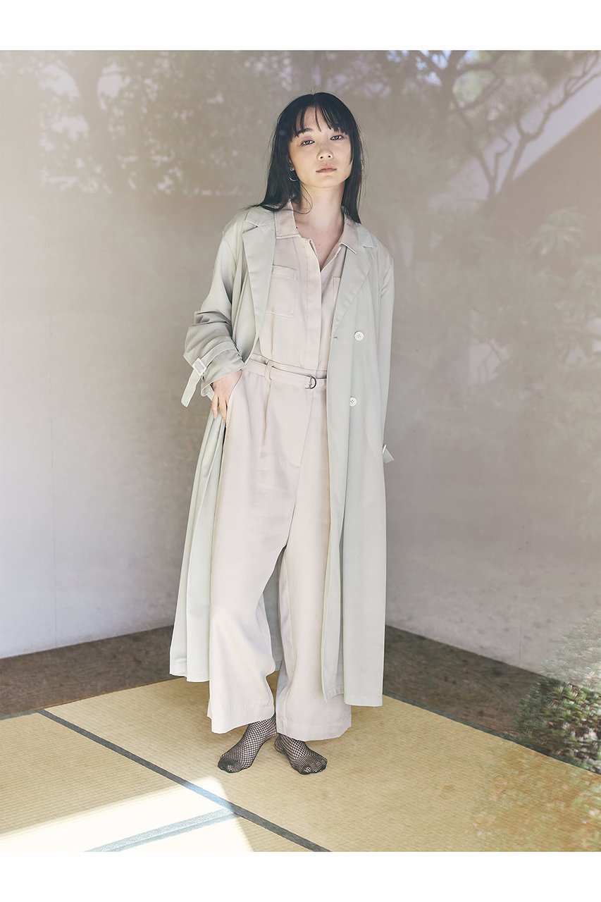 【エストラータ/STRATA】のシアートリコットロングコート 人気、トレンドファッション・服の通販 founy(ファニー) 　ファッション　Fashion　レディースファッション　Fashion for Women　アウター　Coat / Outerwear Collection　コート・ロングコート・ピーコート　Long Coats, Peacoats & More　おすすめ　Recommended / Our Picks　シアー　Sheer, See-Through　シンプル　Simple, Minimal　バランス　Balance, Style Balance　リラックス　Relax, Relaxed Fit　ロング　Long, Long-Length　エレガント 上品　Elegant　other-2|ID: prp329100004510903 ipo3291000000032948802