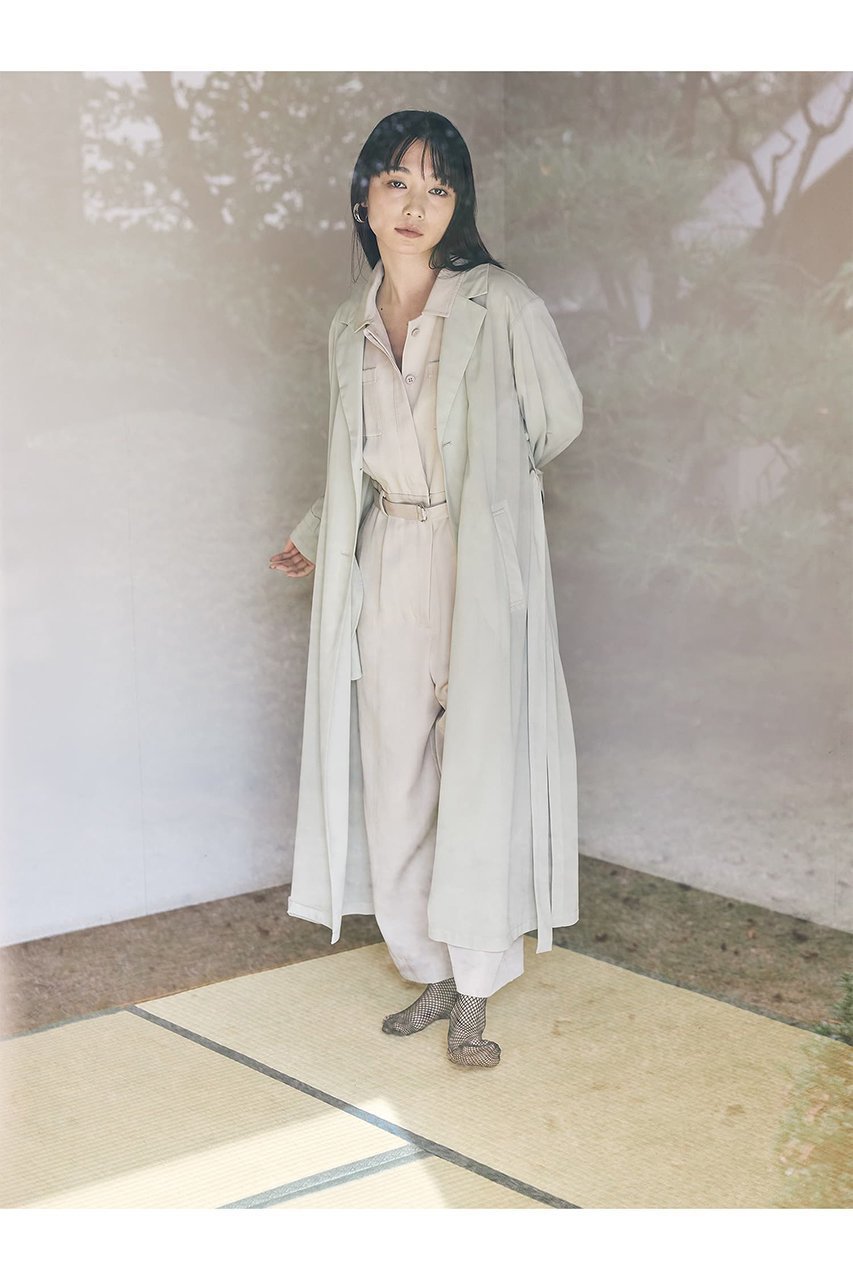 【エストラータ/STRATA】のシアートリコットロングコート 人気、トレンドファッション・服の通販 founy(ファニー) 　ファッション　Fashion　レディースファッション　Fashion for Women　アウター　Coat / Outerwear Collection　コート・ロングコート・ピーコート　Long Coats, Peacoats & More　おすすめ　Recommended / Our Picks　シアー　Sheer, See-Through　シンプル　Simple, Minimal　バランス　Balance, Style Balance　リラックス　Relax, Relaxed Fit　ロング　Long, Long-Length　エレガント 上品　Elegant　other-6|ID: prp329100004510903 ipo3291000000032948825