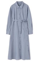 【エストラータ/STRATA】のボタンスリットシャツワンピース ネイビー×オフ|ID: prp329100004510905 ipo3291000000032857908