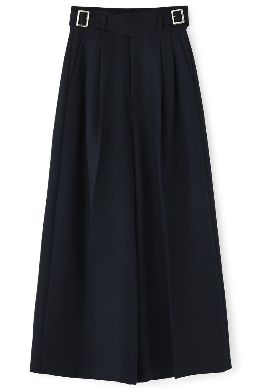 【エストラータ/STRATA】のハイウエストグルカワイドパンツ インテリア・キッズ・メンズ・レディースファッション・服の通販 founy(ファニー) 　ファッション　Fashion　レディースファッション　Fashion for Women　パンツ　Pants & Trousers　クロップド　Cropped, Short Length　ジャケット　Jacket, Outerwear　スニーカー　Sneakers, Trainers　なめらか　Smooth, Silky Texture　ミリタリー　Military, Army Style　ワイド　Wide, Wide Fit　エレガント 上品　Elegant　ネイビー|ID: prp329100004510906 ipo3291000000032790363