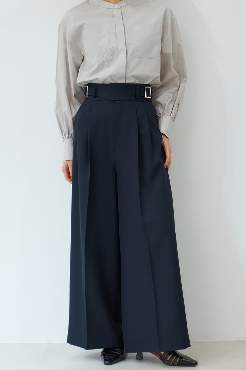 【エストラータ/STRATA】のハイウエストグルカワイドパンツ 人気、トレンドファッション・服の通販 founy(ファニー) 　ファッション　Fashion　レディースファッション　Fashion for Women　パンツ　Pants & Trousers　クロップド　Cropped, Short Length　ジャケット　Jacket, Outerwear　スニーカー　Sneakers, Trainers　なめらか　Smooth, Silky Texture　ミリタリー　Military, Army Style　ワイド　Wide, Wide Fit　エレガント 上品　Elegant　other-2|ID: prp329100004510906 ipo3291000000032790365