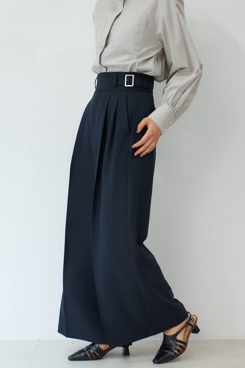 【エストラータ/STRATA】のハイウエストグルカワイドパンツ 人気、トレンドファッション・服の通販 founy(ファニー) 　ファッション　Fashion　レディースファッション　Fashion for Women　パンツ　Pants & Trousers　クロップド　Cropped, Short Length　ジャケット　Jacket, Outerwear　スニーカー　Sneakers, Trainers　なめらか　Smooth, Silky Texture　ミリタリー　Military, Army Style　ワイド　Wide, Wide Fit　エレガント 上品　Elegant　other-3|ID: prp329100004510906 ipo3291000000032790368