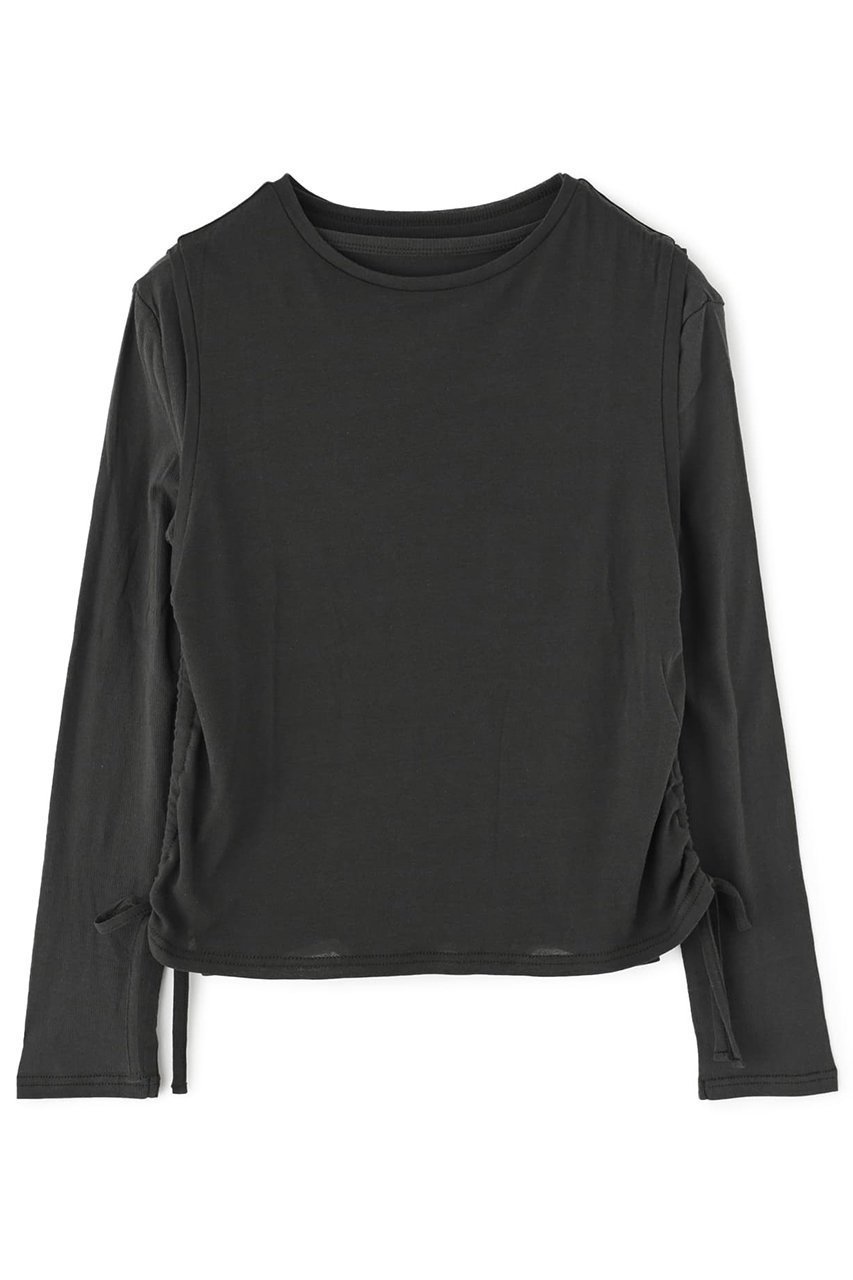 【エストラータ/STRATA】のドロストタンクシアーカットソーセット インテリア・キッズ・メンズ・レディースファッション・服の通販 founy(ファニー) 　ファッション　Fashion　レディースファッション　WOMEN　トップス・カットソー　Tops/Tshirt　シャツ/ブラウス　Shirts/Blouses　ロング / Tシャツ　T-Shirts　カットソー　Cut and Sewn　インナー　Inner　シアー　Sheer　シャーリング　Shirring　ストレッチ　Stretch　スリーブ　Sleeve　タンク　Tank　テレコ　Tereko　バランス　Balance　ボトム　Bottom　ロング　Long　NEW・新作・新着・新入荷　New Arrivals　チャコール|ID: prp329100004510907 ipo3291000000031861150