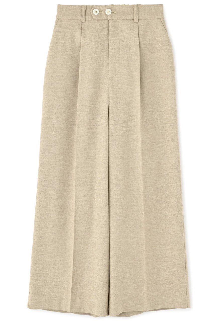 【エストラータ/STRATA】のダブルボタンストレートパンツ インテリア・キッズ・メンズ・レディースファッション・服の通販 founy(ファニー) 　ファッション　Fashion　レディースファッション　WOMEN　パンツ　Pants　春　Spring　吸水　Water Absorption　サンダル　Sandals　ストレッチ　Stretch　ストレート　Straight　スニーカー　Sneakers　センター　Center　ダブル　Double　バランス　Balance　ベーシック　Basic　ミュール　Mule　リネン　Linen　S/S・春夏　Ss・Spring/Summer　再入荷　Restock/Back In Stock/Re Arrival　おすすめ　Recommend　夏　Summer　ベージュ|ID: prp329100004510912 ipo3291000000031861188