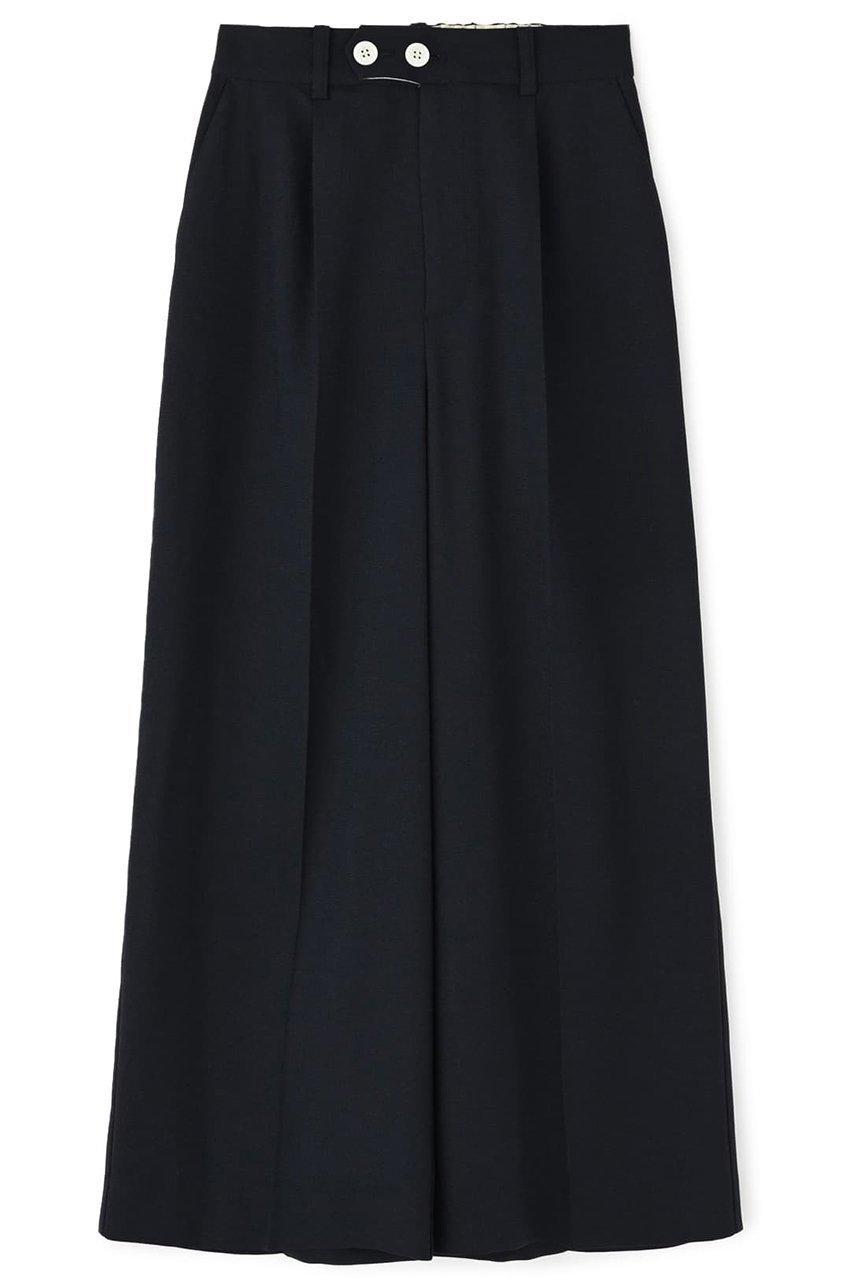 【エストラータ/STRATA】のダブルボタンストレートパンツ インテリア・キッズ・メンズ・レディースファッション・服の通販 founy(ファニー) 　ファッション　Fashion　レディースファッション　WOMEN　パンツ　Pants　春　Spring　吸水　Water Absorption　サンダル　Sandals　ストレッチ　Stretch　ストレート　Straight　スニーカー　Sneakers　センター　Center　ダブル　Double　バランス　Balance　ベーシック　Basic　ミュール　Mule　リネン　Linen　S/S・春夏　Ss・Spring/Summer　再入荷　Restock/Back In Stock/Re Arrival　おすすめ　Recommend　夏　Summer　ネイビー|ID: prp329100004510912 ipo3291000000031861190
