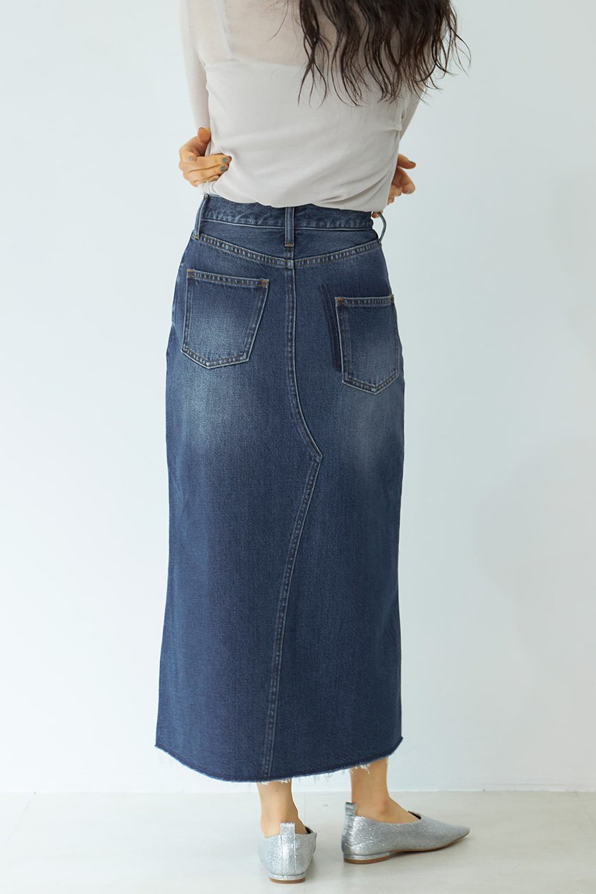 【エストラータ/STRATA】のアシメセミフレアデニムスカート 人気、トレンドファッション・服の通販 founy(ファニー) 　ファッション　Fashion　レディースファッション　Fashion for Women　スカート　Skirts　デニムスカート・カジュアルスカート　Denim Skirts　スリット　Slit, Slit Detail　デニム　Denim, Jeans Material　バランス　Balance, Style Balance　フレア　Flare, Flared　フロント　Front, Front Design　ポケット　Pocket, Pocket Detail　ラップ　Wrap, Wrap Design　リメイク　Remake, Reconstructed　ロング　Long, Long-Length　other-6|ID: prp329100004510913 ipo3291000000032806436