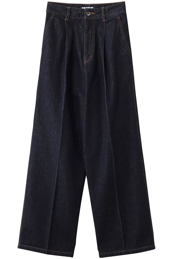 【マイ ウィークネス/MY WEAKNESS】のDenim Wide Pants インテリア・キッズ・メンズ・レディースファッション・服の通販 founy(ファニー) https://founy.com/ ファッション Fashion レディースファッション WOMEN パンツ Pants デニムパンツ Denim Pants エレガント 上品 Elegant スタイリッシュ Stylish センター Center デニム Denim プリーツ Pleats リラックス Relax ワイド Wide |ID: prp329100004510924 ipo3291000000031861279