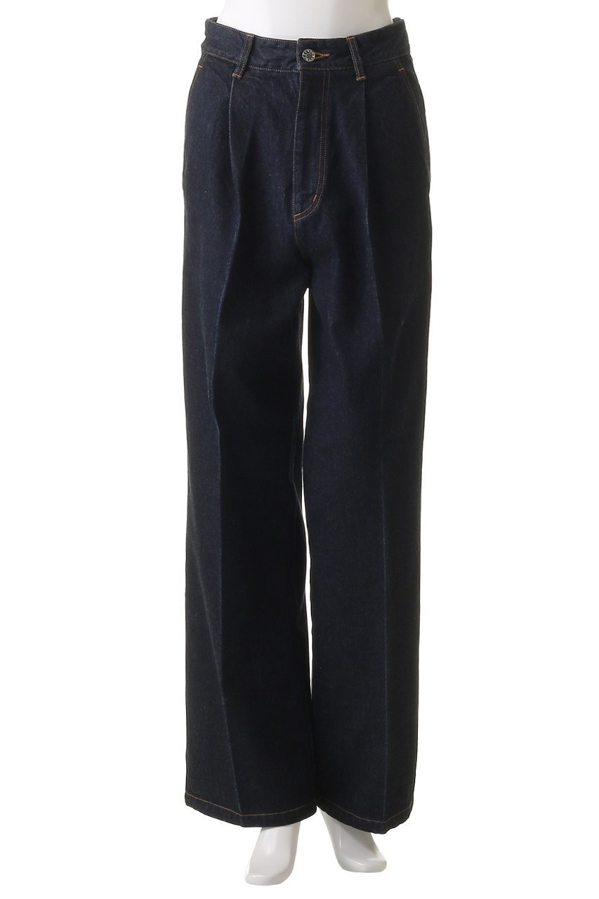 【マイ ウィークネス/MY WEAKNESS】のDenim Wide Pants 人気、トレンドファッション・服の通販 founy(ファニー) 　ファッション　Fashion　レディースファッション　Fashion for Women　パンツ　Pants & Trousers　デニムパンツ・ジーンズ・美脚デニム　Denim Jeans & Pants　エレガント 上品　Elegant　スタイリッシュ　Stylish, Fashionable　センター　Center, Center Line　デニム　Denim, Jeans Material　プリーツ　Pleats, Pleated　リラックス　Relax, Relaxed Fit　ワイド　Wide, Wide Fit　other-2|ID: prp329100004510924 ipo3291000000034397770