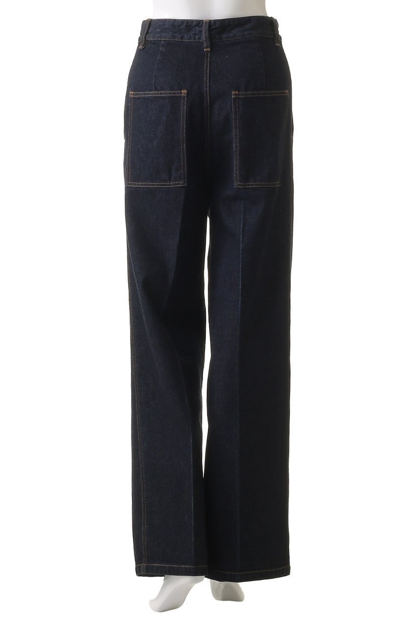 【マイ ウィークネス/MY WEAKNESS】のDenim Wide Pants 人気、トレンドファッション・服の通販 founy(ファニー) 　ファッション　Fashion　レディースファッション　Fashion for Women　パンツ　Pants & Trousers　デニムパンツ・ジーンズ・美脚デニム　Denim Jeans & Pants　エレガント 上品　Elegant　スタイリッシュ　Stylish, Fashionable　センター　Center, Center Line　デニム　Denim, Jeans Material　プリーツ　Pleats, Pleated　リラックス　Relax, Relaxed Fit　ワイド　Wide, Wide Fit　other-4|ID: prp329100004510924 ipo3291000000034397772