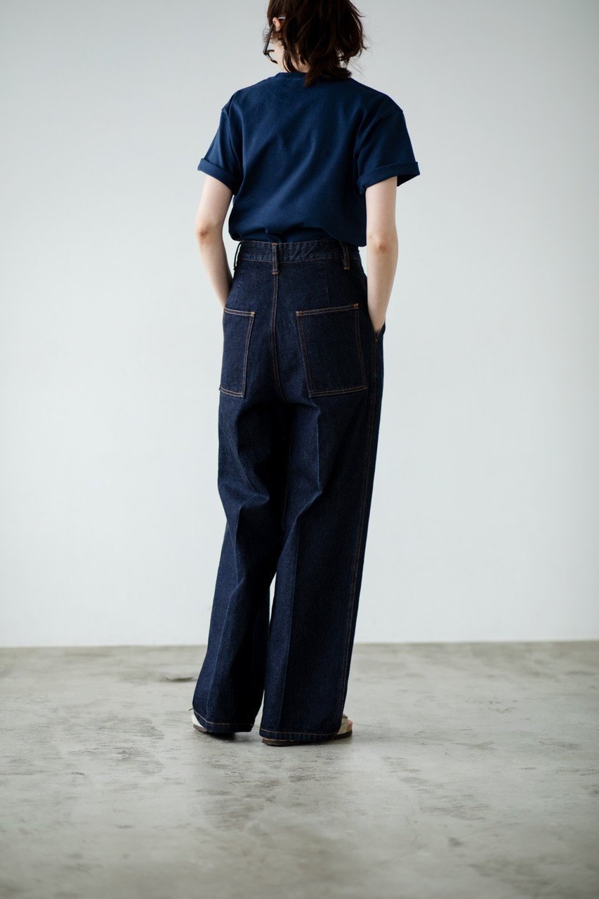 【マイ ウィークネス/MY WEAKNESS】のDenim Wide Pants 人気、トレンドファッション・服の通販 founy(ファニー) 　ファッション　Fashion　レディースファッション　Fashion for Women　パンツ　Pants & Trousers　デニムパンツ・ジーンズ・美脚デニム　Denim Jeans & Pants　エレガント 上品　Elegant　スタイリッシュ　Stylish, Fashionable　センター　Center, Center Line　デニム　Denim, Jeans Material　プリーツ　Pleats, Pleated　リラックス　Relax, Relaxed Fit　ワイド　Wide, Wide Fit　other-8|ID: prp329100004510924 ipo3291000000035836647