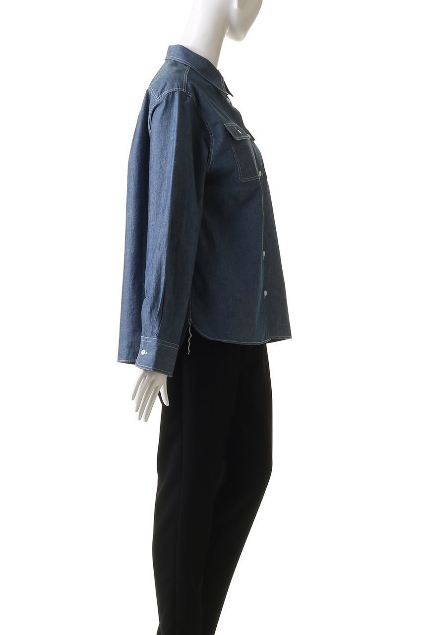 【マイ ウィークネス/MY WEAKNESS】のSham Shirt 人気、トレンドファッション・服の通販 founy(ファニー) 　ファッション　Fashion　レディースファッション　Fashion for Women　トップス・カットソー　Cut & Sew Tops　シャツ・ブラウス・オフィスカジュアル　Elegant Blouses & Button-Ups　クラシカル　Classical, Vintage-Inspired　シャンブレー　Chambray, Denim-Like Fabric　スリーブ　Sleeve, Long Sleeve / Short Sleeve　チェーン　Chain, Chain Strap　バランス　Balance, Style Balance　フィット　Fit, Slim Fit　フラップ　Flap, Flap Pocket　ポケット　Pocket, Pocket Detail　ロング　Long, Long-Length　other-3|ID: prp329100004510926 ipo3291000000032905264