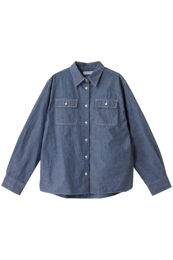 【マイ ウィークネス/MY WEAKNESS】のSham Shirt インテリア・キッズ・メンズ・レディースファッション・服の通販 founy(ファニー) https://founy.com/ ファッション Fashion レディースファッション Fashion for Women トップス・カットソー Cut & Sew Tops シャツ・ブラウス・オフィスカジュアル Elegant Blouses & Button-Ups クラシカル Classical, Vintage-Inspired シャンブレー Chambray, Denim-Like Fabric スリーブ Sleeve, Long Sleeve / Short Sleeve チェーン Chain, Chain Strap バランス Balance, Style Balance フィット Fit, Slim Fit フラップ Flap, Flap Pocket ポケット Pocket, Pocket Detail ロング Long, Long-Length 再入荷 Restock / Back in Stock |ID: prp329100004510926 ipo3291000000035822376