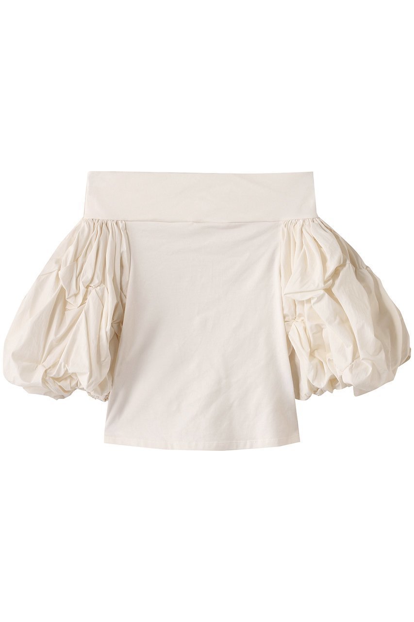 【ハー/HER.】のボリュームスリーブカットトップス インテリア・キッズ・メンズ・レディースファッション・服の通販 founy(ファニー) 　ファッション　Fashion　レディースファッション　Fashion for Women　トップス・カットソー　Cut & Sew Tops　シャツ・ブラウス・オフィスカジュアル　Elegant Blouses & Button-Ups　ロングTシャツ・Tシャツ　Longline T-Shirts & Tees　カットソー・ベーシックTシャツ　Cut-and-Sewn Tops / Stretch Tees & Basics　ボリューム袖・フリルスリーブブラウス　Voluminous & Ruffle Sleeves / Puffy Sleeve Tops　おすすめ　Recommended / Our Picks　カットソー　Cut and Sewn Top　ショート　Short, Short Length　スリーブ　Sleeve, Long Sleeve / Short Sleeve　オフホワイト|ID: prp329100004510932 ipo3291000000032841680