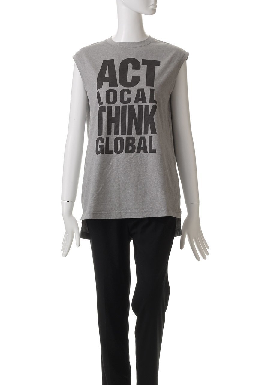 【サードマガジン/THIRD MAGAZINE】の【KATHARINE HAMNETT x THIRD MAGAZINE】限定ノースリーブTシャツ 人気、トレンドファッション・服の通販 founy(ファニー) 　ファッション　Fashion　レディースファッション　Fashion for Women　トップス・カットソー　Cut & Sew Tops　キャミソール&ノースリーブ　Camisoles & Sleeveless Tops　シャツ・ブラウス・オフィスカジュアル　Elegant Blouses & Button-Ups　ロングTシャツ・Tシャツ　Longline T-Shirts & Tees　カットソー・ベーシックTシャツ　Cut-and-Sewn Tops / Stretch Tees & Basics　コラボ　Collaboration, Collab　ショート　Short, Short Length　スリーブ　Sleeve, Long Sleeve / Short Sleeve　ノースリーブ　Sleeveless, No-Sleeve　バランス　Balance, Style Balance　ビンテージ　Vintage, Retro Style　プリント　Print, Printed Pattern　other-2|ID: prp329100004510937 ipo3291000000035968074