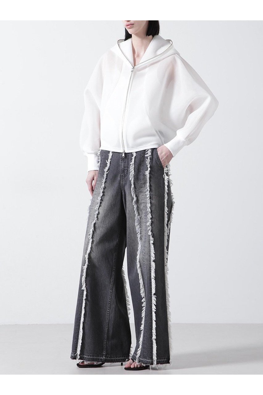 【ヒューエルミュージアム/hueLe Museum】の【STUMBLY】Fringe Combination Denim インテリア・キッズ・メンズ・レディースファッション・服の通販 founy(ファニー) 　ファッション　Fashion　レディースファッション　WOMEN　パンツ　Pants　シンプル　Simple　スタイリッシュ　Stylish　デニム　Denim　ヴィンテージ　Vintage　ブラック|ID: prp329100004510943 ipo3291000000031862495