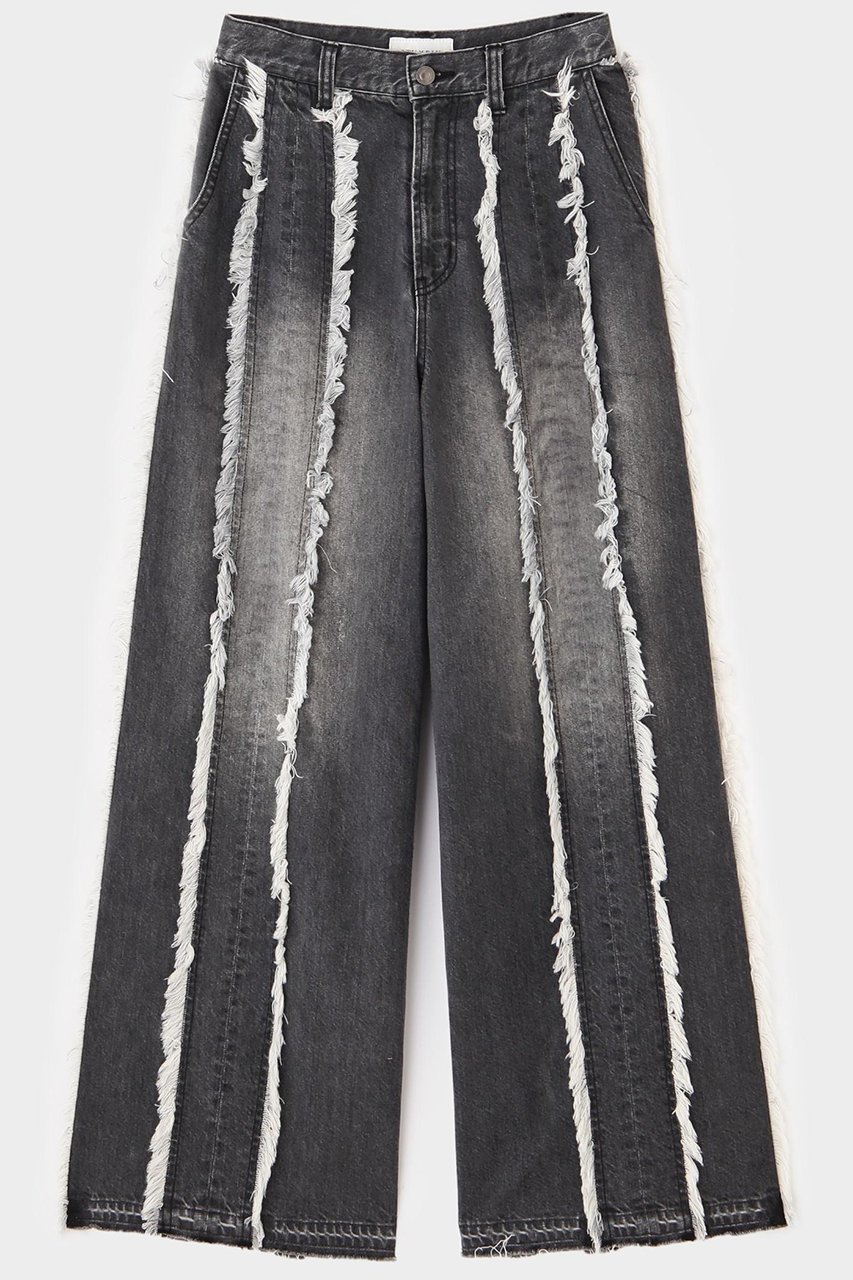 【ヒューエルミュージアム/hueLe Museum】の【STUMBLY】Fringe Combination Denim 人気、トレンドファッション・服の通販 founy(ファニー) 　ファッション　Fashion　レディースファッション　WOMEN　パンツ　Pants　シンプル　Simple　スタイリッシュ　Stylish　デニム　Denim　ヴィンテージ　Vintage　other-2|ID: prp329100004510943 ipo3291000000031887765