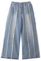 【ヒューエルミュージアム/hueLe Museum】の【STUMBLY】Fringe Combination Denim ブルー|ID:prp329100004510943