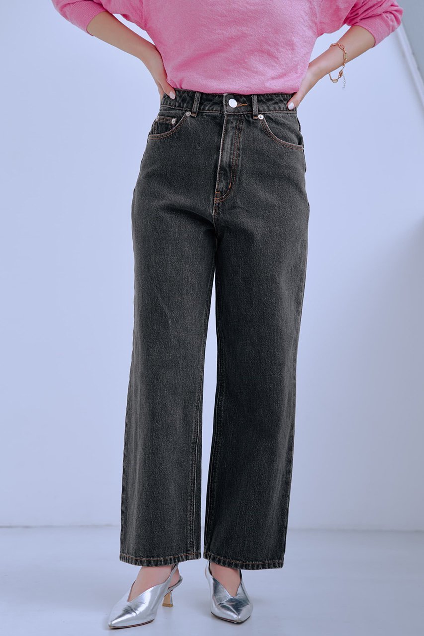 【エストラータ/STRATA】の【COHINA】KUROKI DENIM セミワイドストレート インテリア・キッズ・メンズ・レディースファッション・服の通販 founy(ファニー) 　ファッション　Fashion　レディースファッション　Fashion for Women　パンツ　Pants & Trousers　デニムパンツ・ジーンズ・美脚デニム　Denim Jeans & Pants　インディゴ　Indigo Denim　カットソー　Cut and Sewn Top　ストレート　Straight, Straight Cut　デニム　Denim, Jeans Material　フィット　Fit, Slim Fit　ワイド　Wide, Wide Fit　人気　Popular, Best Seller　夏　Summer　春　Spring　S/S・春夏　SS, Spring/Summer, Warm Season　ウォッシュブラック|ID: prp329100004510945 ipo3291000000032912026