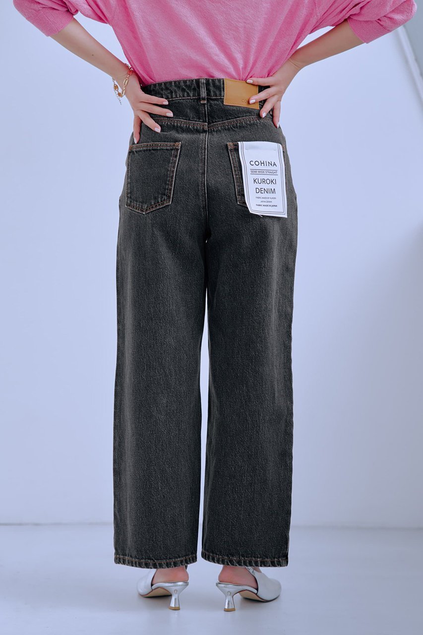 【エストラータ/STRATA】の【COHINA】KUROKI DENIM セミワイドストレート 人気、トレンドファッション・服の通販 founy(ファニー) 　ファッション　Fashion　レディースファッション　Fashion for Women　パンツ　Pants & Trousers　デニムパンツ・ジーンズ・美脚デニム　Denim Jeans & Pants　インディゴ　Indigo Denim　カットソー　Cut and Sewn Top　ストレート　Straight, Straight Cut　デニム　Denim, Jeans Material　フィット　Fit, Slim Fit　ワイド　Wide, Wide Fit　人気　Popular, Best Seller　夏　Summer　春　Spring　S/S・春夏　SS, Spring/Summer, Warm Season　other-3|ID: prp329100004510945 ipo3291000000032912035