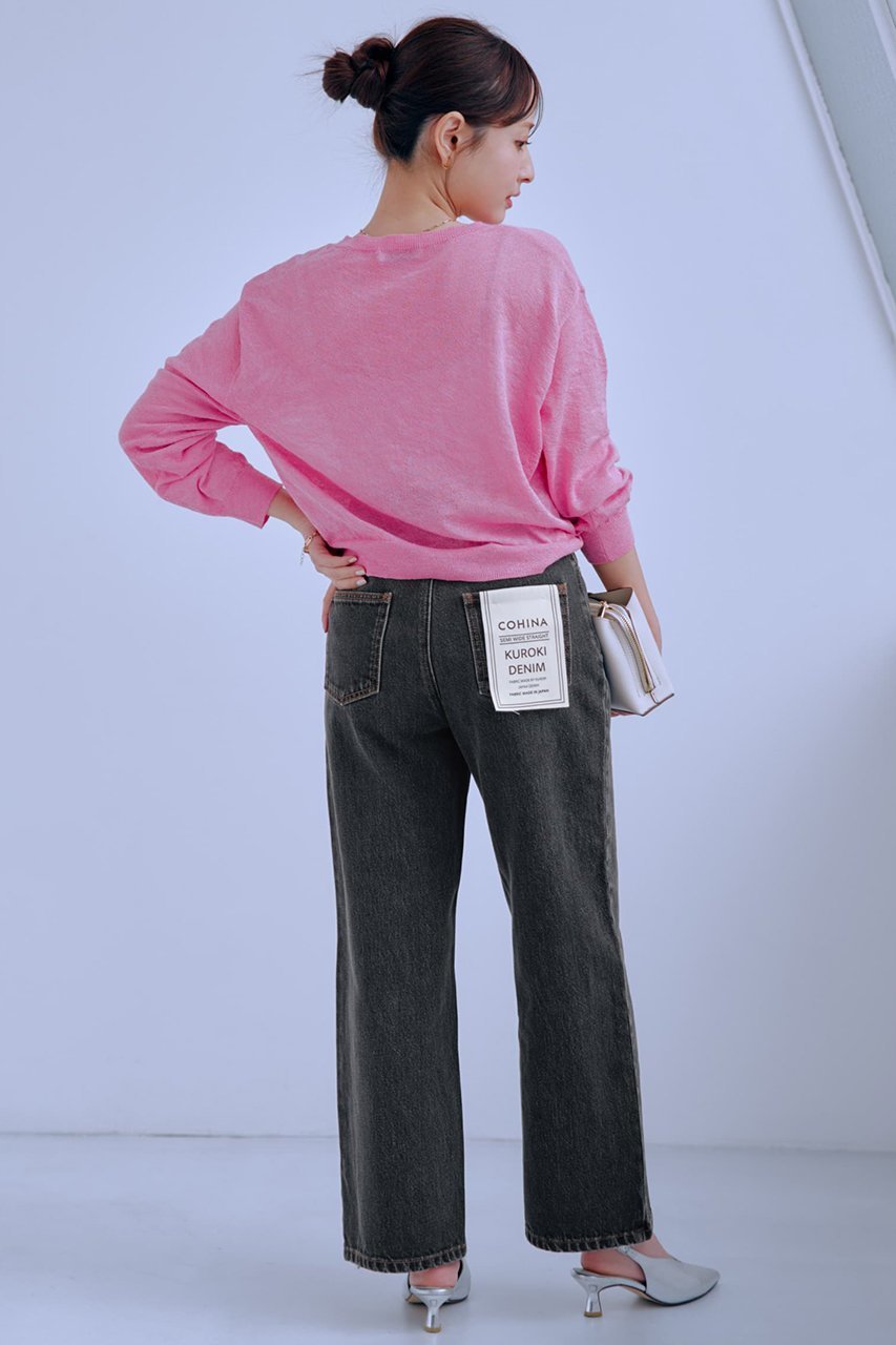 【エストラータ/STRATA】の【COHINA】KUROKI DENIM セミワイドストレート 人気、トレンドファッション・服の通販 founy(ファニー) 　ファッション　Fashion　レディースファッション　Fashion for Women　パンツ　Pants & Trousers　デニムパンツ・ジーンズ・美脚デニム　Denim Jeans & Pants　インディゴ　Indigo Denim　カットソー　Cut and Sewn Top　ストレート　Straight, Straight Cut　デニム　Denim, Jeans Material　フィット　Fit, Slim Fit　ワイド　Wide, Wide Fit　人気　Popular, Best Seller　夏　Summer　春　Spring　S/S・春夏　SS, Spring/Summer, Warm Season　other-4|ID: prp329100004510945 ipo3291000000032912041