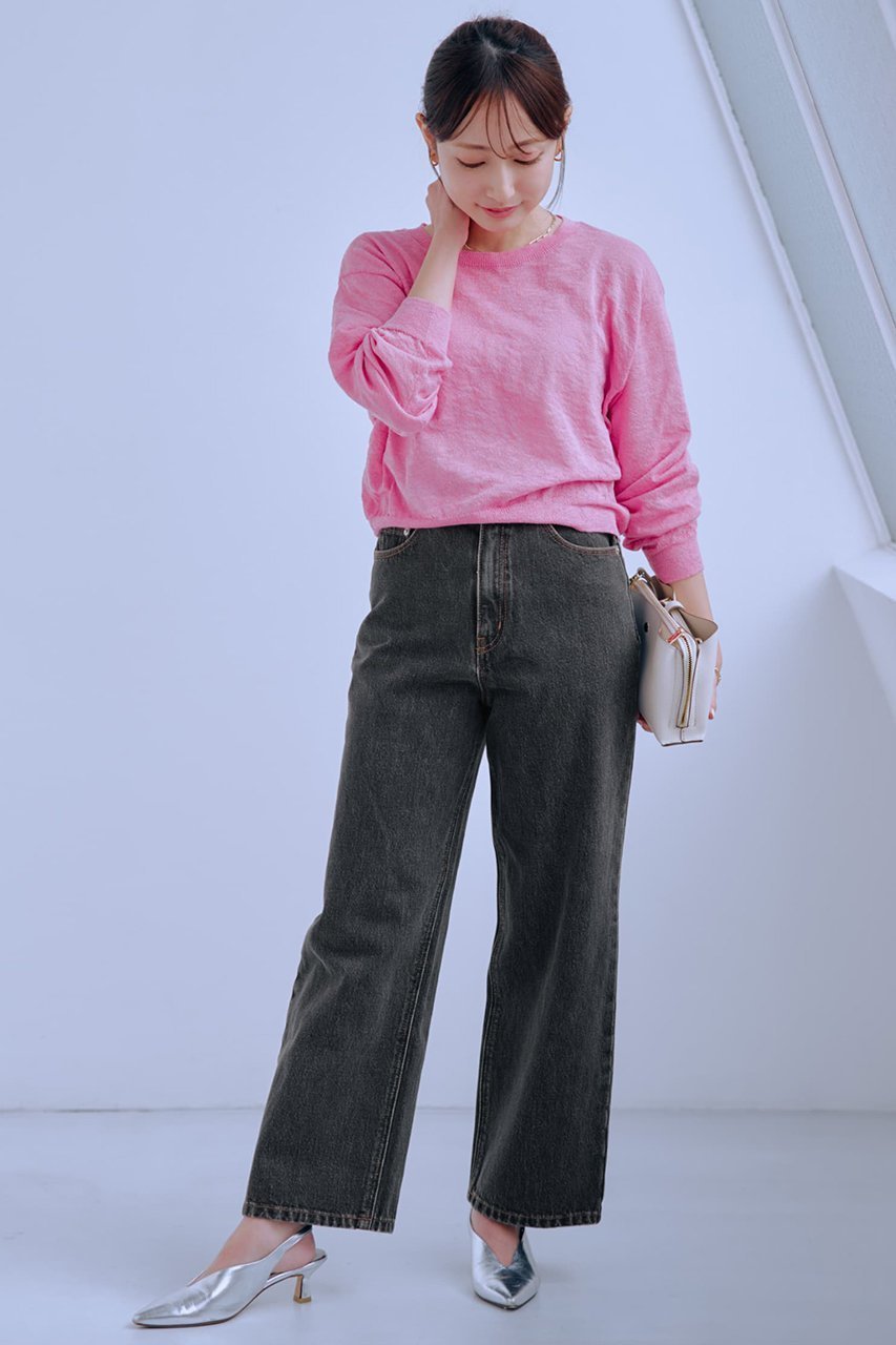 【エストラータ/STRATA】の【COHINA】KUROKI DENIM セミワイドストレート 人気、トレンドファッション・服の通販 founy(ファニー) 　ファッション　Fashion　レディースファッション　Fashion for Women　パンツ　Pants & Trousers　デニムパンツ・ジーンズ・美脚デニム　Denim Jeans & Pants　インディゴ　Indigo Denim　カットソー　Cut and Sewn Top　ストレート　Straight, Straight Cut　デニム　Denim, Jeans Material　フィット　Fit, Slim Fit　ワイド　Wide, Wide Fit　人気　Popular, Best Seller　夏　Summer　春　Spring　S/S・春夏　SS, Spring/Summer, Warm Season　other-5|ID: prp329100004510945 ipo3291000000032912048