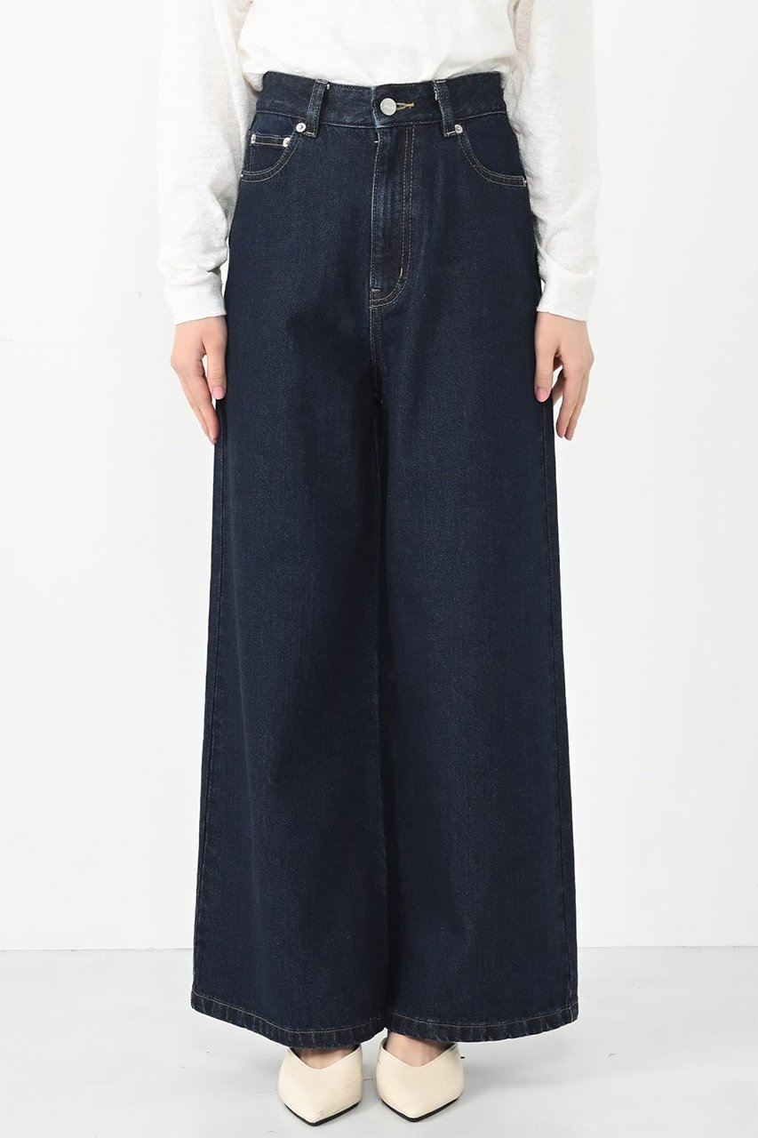 【エストラータ/STRATA】の【COHINA】KUROKI DENIM フレアワイド インテリア・キッズ・メンズ・レディースファッション・服の通販 founy(ファニー) 　ファッション　Fashion　レディースファッション　WOMEN　パンツ　Pants　デニムパンツ　Denim Pants　インディゴ　Indigo　春　Spring　カットソー　Cut And Sew　デニム　Denim　人気　Popularity　フィット　Fit　フレア　Flare　ワイド　Wide　S/S・春夏　Ss・Spring/Summer　夏　Summer　NEW・新作・新着・新入荷　New Arrivals　インディゴ|ID: prp329100004510946 ipo3291000000031861468