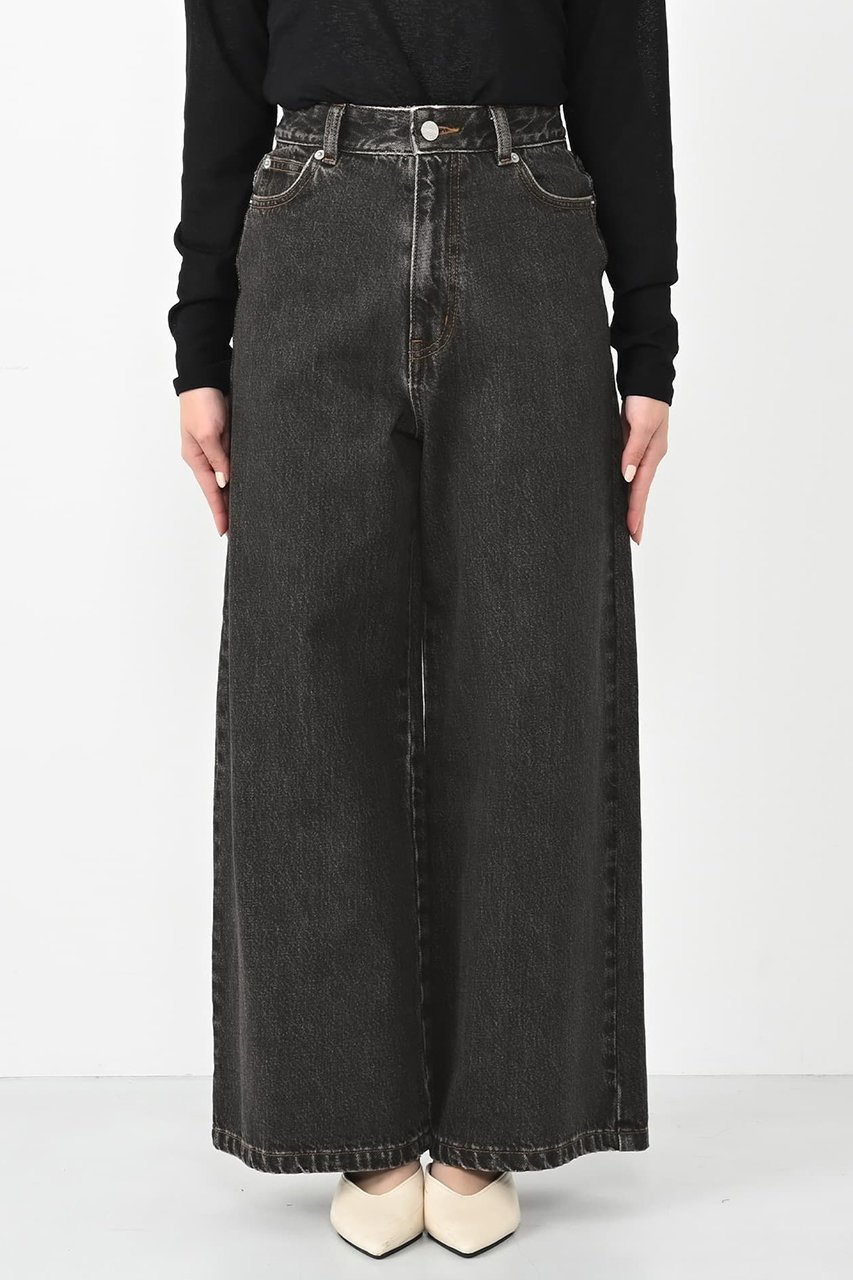 【エストラータ/STRATA】の【COHINA】KUROKI DENIM フレアワイド インテリア・キッズ・メンズ・レディースファッション・服の通販 founy(ファニー) 　ファッション　Fashion　レディースファッション　Fashion for Women　パンツ　Pants & Trousers　デニムパンツ・ジーンズ・美脚デニム　Denim Jeans & Pants　インディゴ　Indigo Denim　春　Spring　カットソー　Cut and Sewn Top　デニム　Denim, Jeans Material　人気　Popular, Best Seller　フィット　Fit, Slim Fit　フレア　Flare, Flared　ワイド　Wide, Wide Fit　S/S・春夏　SS, Spring/Summer, Warm Season　夏　Summer　ウォッシュブラック|ID: prp329100004510946 ipo3291000000032912073