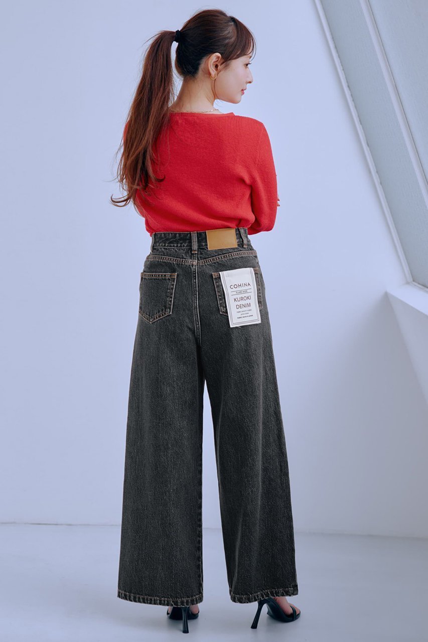 【エストラータ/STRATA】の【COHINA】KUROKI DENIM フレアワイド 人気、トレンドファッション・服の通販 founy(ファニー) 　ファッション　Fashion　レディースファッション　Fashion for Women　パンツ　Pants & Trousers　デニムパンツ・ジーンズ・美脚デニム　Denim Jeans & Pants　インディゴ　Indigo Denim　春　Spring　カットソー　Cut and Sewn Top　デニム　Denim, Jeans Material　人気　Popular, Best Seller　フィット　Fit, Slim Fit　フレア　Flare, Flared　ワイド　Wide, Wide Fit　S/S・春夏　SS, Spring/Summer, Warm Season　夏　Summer　other-4|ID: prp329100004510946 ipo3291000000032912090