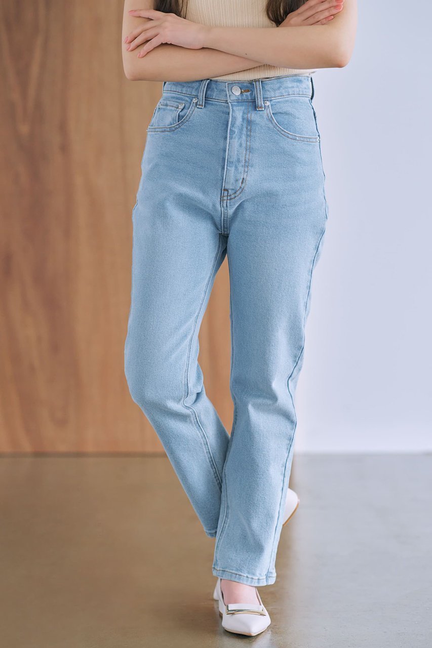 【エストラータ/STRATA】の【COHINA】DENIM スリムストレート 人気、トレンドファッション・服の通販 founy(ファニー) 　ファッション　Fashion　レディースファッション　Fashion for Women　パンツ　Pants & Trousers　デニムパンツ・ジーンズ・美脚デニム　Denim Jeans & Pants　インディゴ　Indigo Denim　コンパクト　Compact, Small Size　ストレッチ　Stretch, Stretchy Fabric　ストレート　Straight, Straight Cut　スリム　Slim, Slim Fit　デニム　Denim, Jeans Material　定番　Standard, Basic Item　フェミニン　Feminine, Girly　ポケット　Pocket, Pocket Detail　メッシュ　Mesh, Net Fabric　 other-1|ID: prp329100004510952 ipo3291000000032912155