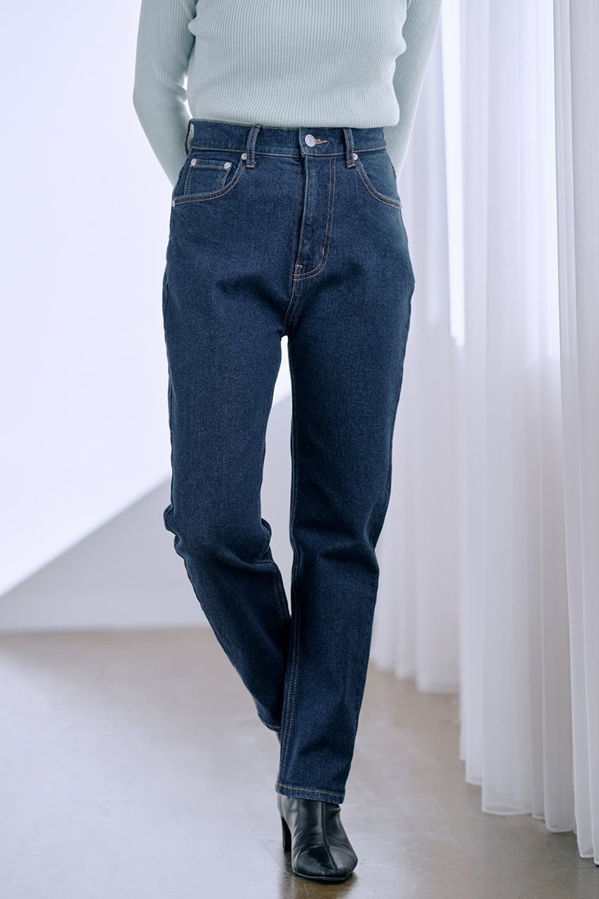 【エストラータ/STRATA】の【COHINA】DENIM スリムストレート インテリア・キッズ・メンズ・レディースファッション・服の通販 founy(ファニー) 　ファッション　Fashion　レディースファッション　Fashion for Women　パンツ　Pants & Trousers　デニムパンツ・ジーンズ・美脚デニム　Denim Jeans & Pants　インディゴ　Indigo Denim　コンパクト　Compact, Small Size　ストレッチ　Stretch, Stretchy Fabric　ストレート　Straight, Straight Cut　スリム　Slim, Slim Fit　デニム　Denim, Jeans Material　定番　Standard, Basic Item　フェミニン　Feminine, Girly　ポケット　Pocket, Pocket Detail　メッシュ　Mesh, Net Fabric　インディゴ|ID: prp329100004510952 ipo3291000000032912168