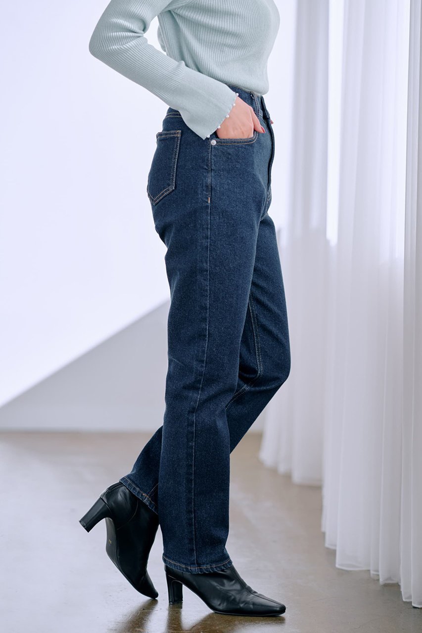 【エストラータ/STRATA】の【COHINA】DENIM スリムストレート 人気、トレンドファッション・服の通販 founy(ファニー) 　ファッション　Fashion　レディースファッション　Fashion for Women　パンツ　Pants & Trousers　デニムパンツ・ジーンズ・美脚デニム　Denim Jeans & Pants　インディゴ　Indigo Denim　コンパクト　Compact, Small Size　ストレッチ　Stretch, Stretchy Fabric　ストレート　Straight, Straight Cut　スリム　Slim, Slim Fit　デニム　Denim, Jeans Material　定番　Standard, Basic Item　フェミニン　Feminine, Girly　ポケット　Pocket, Pocket Detail　メッシュ　Mesh, Net Fabric　other-2|ID: prp329100004510952 ipo3291000000032912176