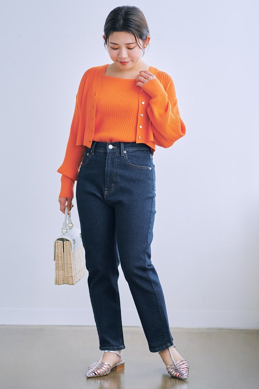 【エストラータ/STRATA】の【COHINA】DENIM スリムストレート 人気、トレンドファッション・服の通販 founy(ファニー) 　ファッション　Fashion　レディースファッション　Fashion for Women　パンツ　Pants & Trousers　デニムパンツ・ジーンズ・美脚デニム　Denim Jeans & Pants　インディゴ　Indigo Denim　コンパクト　Compact, Small Size　ストレッチ　Stretch, Stretchy Fabric　ストレート　Straight, Straight Cut　スリム　Slim, Slim Fit　デニム　Denim, Jeans Material　定番　Standard, Basic Item　フェミニン　Feminine, Girly　ポケット　Pocket, Pocket Detail　メッシュ　Mesh, Net Fabric　other-3|ID: prp329100004510952 ipo3291000000032912181