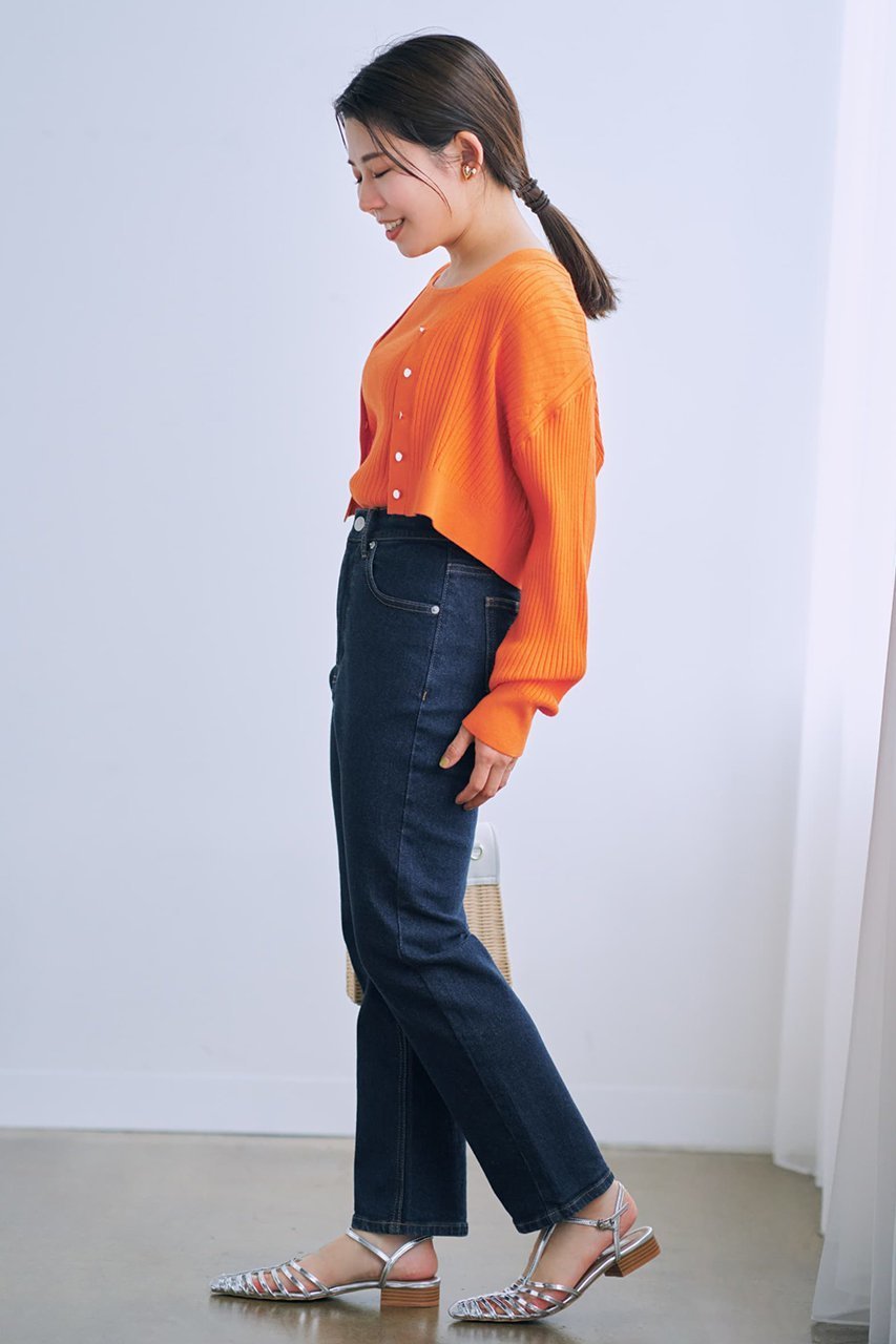 【エストラータ/STRATA】の【COHINA】DENIM スリムストレート 人気、トレンドファッション・服の通販 founy(ファニー) 　ファッション　Fashion　レディースファッション　Fashion for Women　パンツ　Pants & Trousers　デニムパンツ・ジーンズ・美脚デニム　Denim Jeans & Pants　インディゴ　Indigo Denim　コンパクト　Compact, Small Size　ストレッチ　Stretch, Stretchy Fabric　ストレート　Straight, Straight Cut　スリム　Slim, Slim Fit　デニム　Denim, Jeans Material　定番　Standard, Basic Item　フェミニン　Feminine, Girly　ポケット　Pocket, Pocket Detail　メッシュ　Mesh, Net Fabric　other-4|ID: prp329100004510952 ipo3291000000032912188