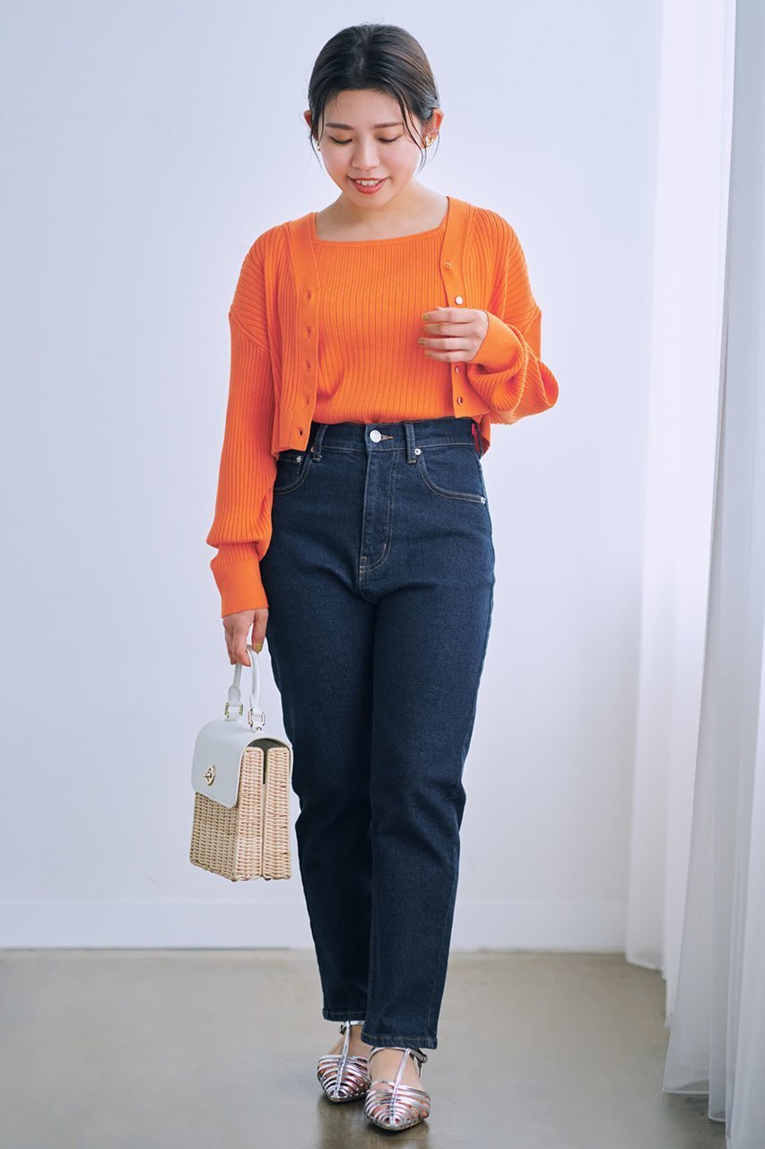 【エストラータ/STRATA】の【COHINA】DENIM スリムストレート 人気、トレンドファッション・服の通販 founy(ファニー) 　ファッション　Fashion　レディースファッション　Fashion for Women　パンツ　Pants & Trousers　デニムパンツ・ジーンズ・美脚デニム　Denim Jeans & Pants　インディゴ　Indigo Denim　コンパクト　Compact, Small Size　ストレッチ　Stretch, Stretchy Fabric　ストレート　Straight, Straight Cut　スリム　Slim, Slim Fit　デニム　Denim, Jeans Material　定番　Standard, Basic Item　フェミニン　Feminine, Girly　ポケット　Pocket, Pocket Detail　メッシュ　Mesh, Net Fabric　other-5|ID: prp329100004510952 ipo3291000000032912194