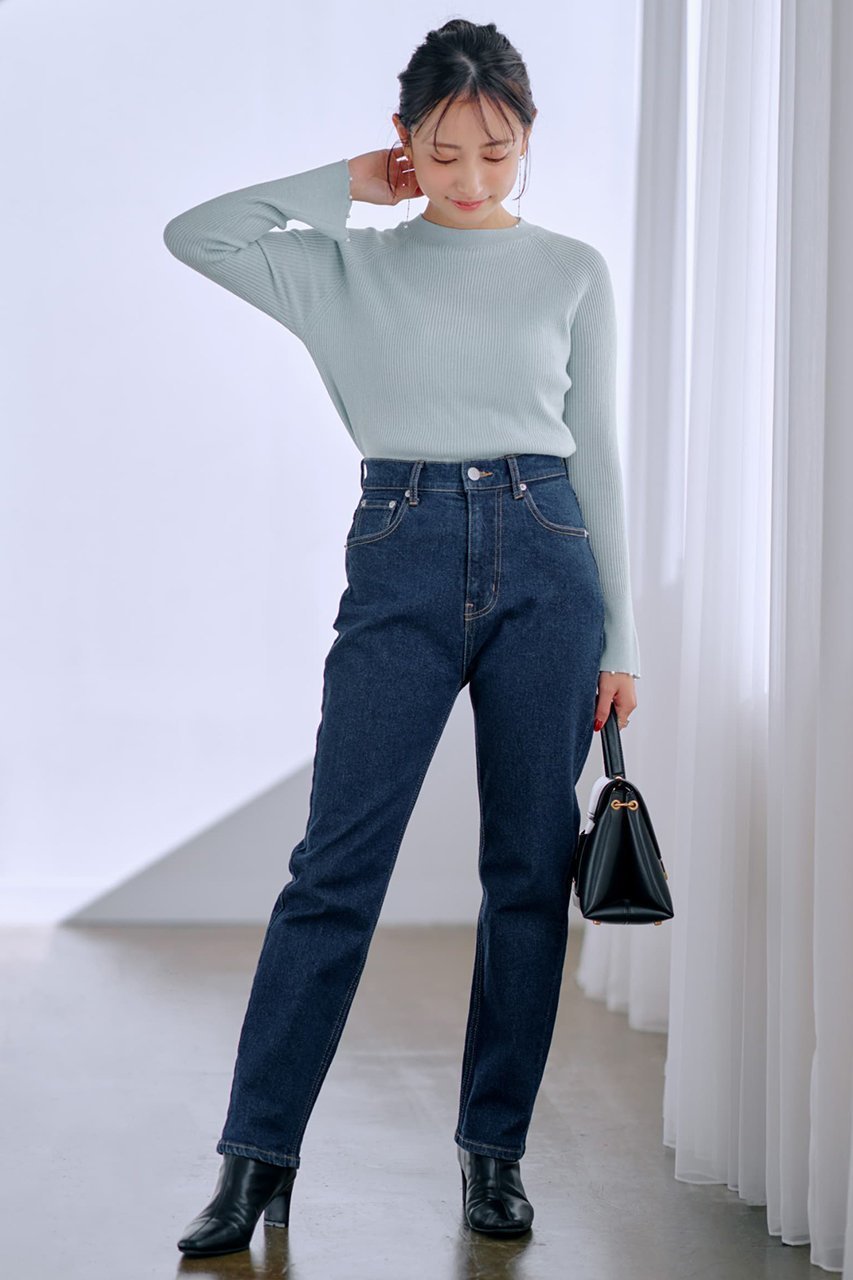 【エストラータ/STRATA】の【COHINA】DENIM スリムストレート 人気、トレンドファッション・服の通販 founy(ファニー) 　ファッション　Fashion　レディースファッション　Fashion for Women　パンツ　Pants & Trousers　デニムパンツ・ジーンズ・美脚デニム　Denim Jeans & Pants　インディゴ　Indigo Denim　コンパクト　Compact, Small Size　ストレッチ　Stretch, Stretchy Fabric　ストレート　Straight, Straight Cut　スリム　Slim, Slim Fit　デニム　Denim, Jeans Material　定番　Standard, Basic Item　フェミニン　Feminine, Girly　ポケット　Pocket, Pocket Detail　メッシュ　Mesh, Net Fabric　other-7|ID: prp329100004510952 ipo3291000000032912207