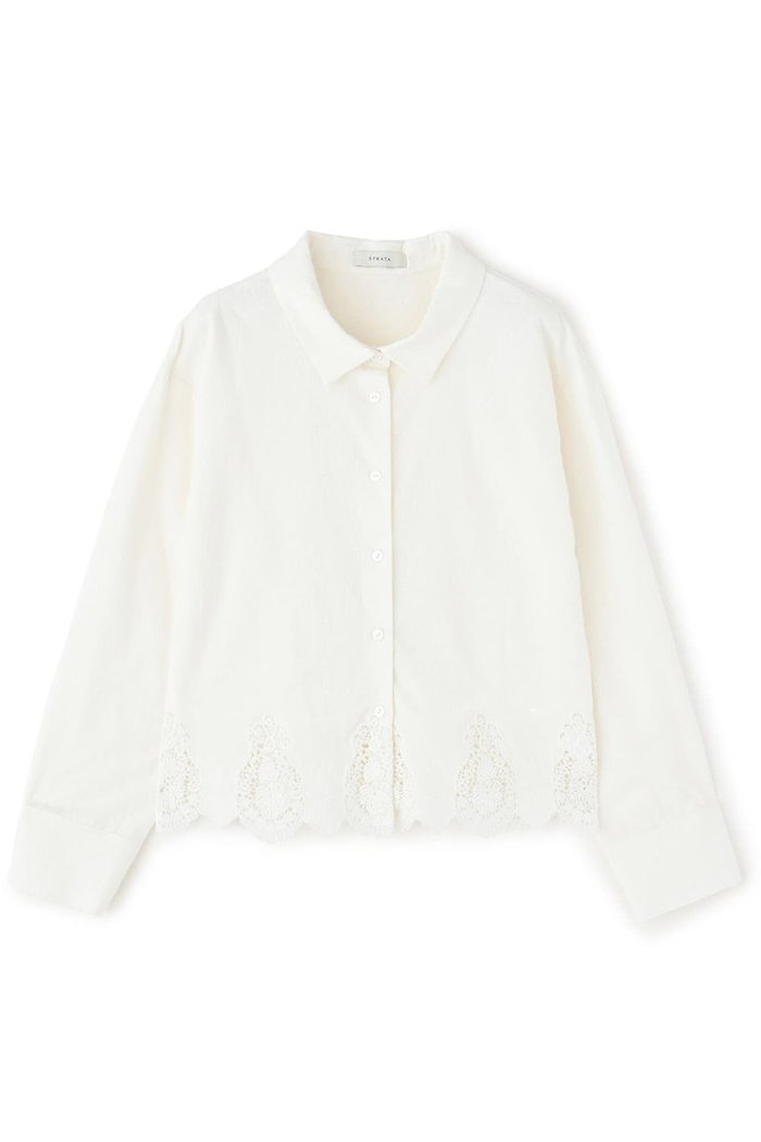 【エストラータ/STRATA】のエンブロイダリースカラップシャツ インテリア・キッズ・メンズ・レディースファッション・服の通販 founy(ファニー) https://founy.com/ ファッション Fashion レディースファッション Fashion for Women トップス・カットソー Cut & Sew Tops シャツ・ブラウス・オフィスカジュアル Elegant Blouses & Button-Ups おすすめ Recommended / Our Picks インナー Innerwear キャミソール Camisole, Spaghetti Strap Top コンパクト Compact, Small Size シンプル Simple, Minimal スカラップ Scallop, Scalloped Edge スリーブ Sleeve, Long Sleeve / Short Sleeve デニム Denim, Jeans Material バランス Balance, Style Balance ロング Long, Long-Length |ID: prp329100004510954 ipo3291000000032806909
