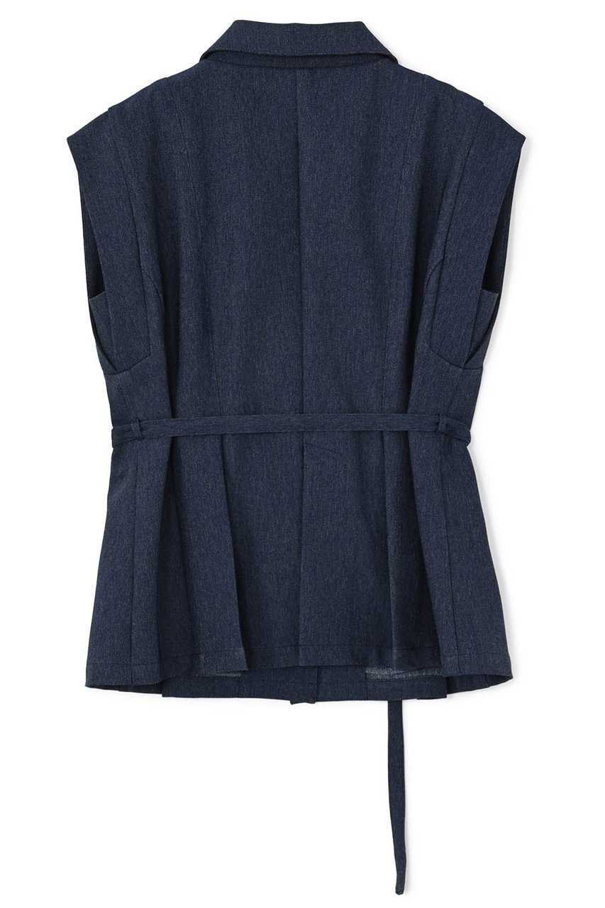 【エストラータ/STRATA】のデニムライクテーラードタックジレ 人気、トレンドファッション・服の通販 founy(ファニー) 　ファッション　Fashion　レディースファッション　Fashion for Women　アウター　Coat / Outerwear Collection　レディースジャケット・軽アウター　Jackets　インナー　Innerwear　キャミソール　Camisole, Spaghetti Strap Top　ジャケット　Jacket, Outerwear　ストレッチ　Stretch, Stretchy Fabric　セットアップ　Set-Up, Coordinated Outfit　タンク　Tank Top, Sleeveless Top　デニム　Denim, Jeans Material　バランス　Balance, Style Balance　フェミニン　Feminine, Girly　フロント　Front, Front Design　ベスト　Vest, Waistcoat　ペプラム　Peplum, Flared Hem　ボトム　Bottoms, Lower Wear　マニッシュ　Mannish, Boyish　夏　Summer　other-2|ID: prp329100004510958 ipo3291000000032950789