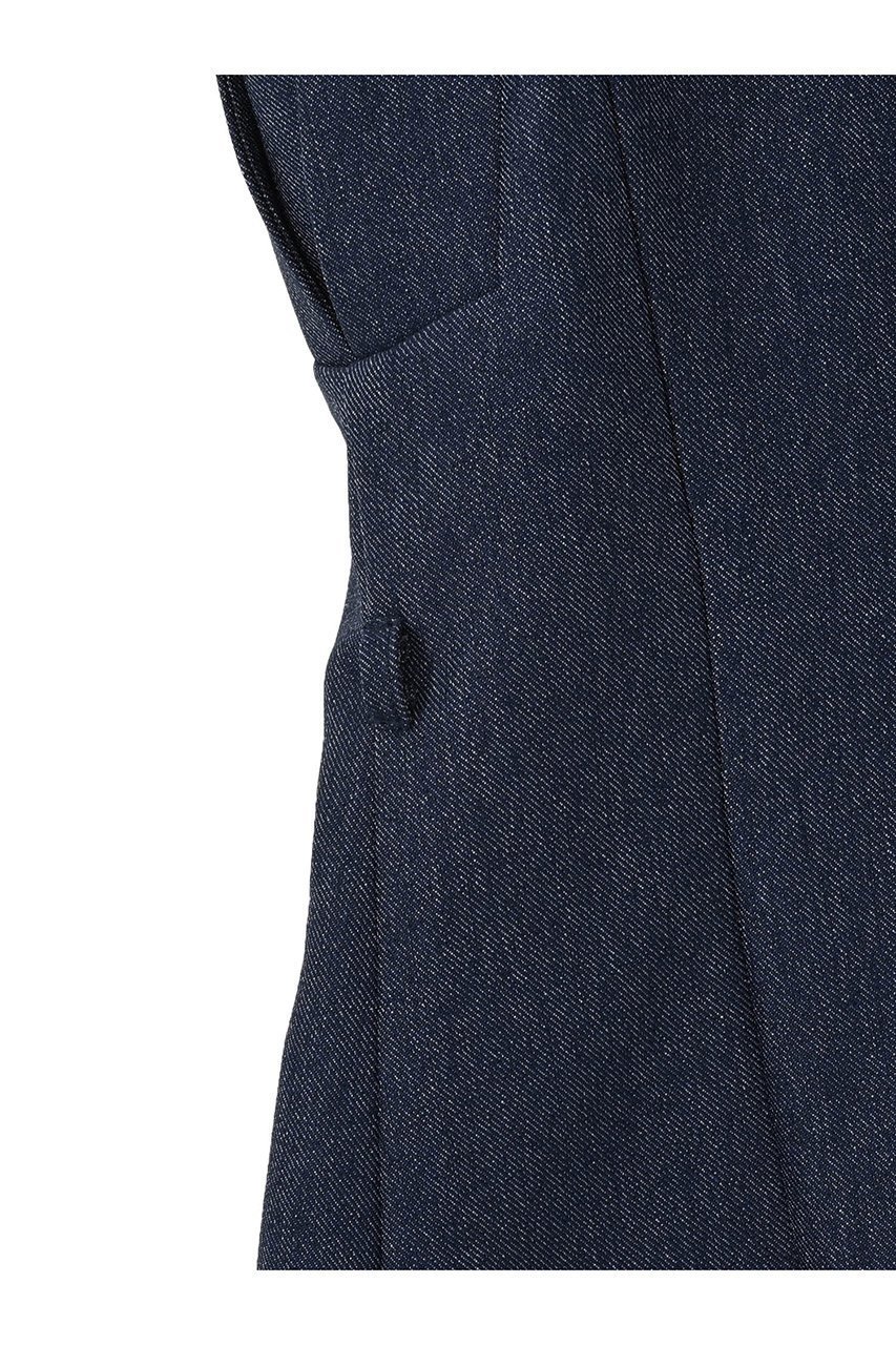 【エストラータ/STRATA】のデニムライクテーラードタックジレ 人気、トレンドファッション・服の通販 founy(ファニー) 　ファッション　Fashion　レディースファッション　Fashion for Women　アウター　Coat / Outerwear Collection　レディースジャケット・軽アウター　Jackets　インナー　Innerwear　キャミソール　Camisole, Spaghetti Strap Top　ジャケット　Jacket, Outerwear　ストレッチ　Stretch, Stretchy Fabric　セットアップ　Set-Up, Coordinated Outfit　タンク　Tank Top, Sleeveless Top　デニム　Denim, Jeans Material　バランス　Balance, Style Balance　フェミニン　Feminine, Girly　フロント　Front, Front Design　ベスト　Vest, Waistcoat　ペプラム　Peplum, Flared Hem　ボトム　Bottoms, Lower Wear　マニッシュ　Mannish, Boyish　夏　Summer　other-3|ID: prp329100004510958 ipo3291000000032950794