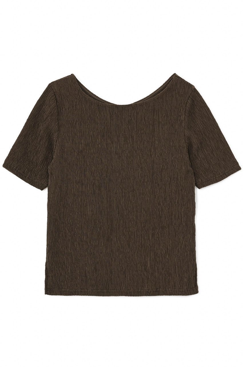 【エストラータ/STRATA】のシアーリンクルハーフスリーブプルオーバー インテリア・キッズ・メンズ・レディースファッション・服の通販 founy(ファニー) 　ファッション　Fashion　レディースファッション　Fashion for Women　トップス・カットソー　Cut & Sew Tops　シャツ・ブラウス・オフィスカジュアル　Elegant Blouses & Button-Ups　カジュアルプルオーバー・ニットトップス　Pullovers & Knit Tops / Casual Pullovers　インナー　Innerwear　コンパクト　Compact, Small Size　ショート　Short, Short Length　シンプル　Simple, Minimal　スリーブ　Sleeve, Long Sleeve / Short Sleeve　ドレープ　Drape, Draping Fabric　ハーフ　Half, Half-Length　フロント　Front, Front Design　ベーシック　Basic, Essential　ボトム　Bottoms, Lower Wear　ワイド　Wide, Wide Fit　おすすめ　Recommended / Our Picks　エレガント 上品　Elegant　ブラウン|ID: prp329100004510959 ipo3291000000032791761